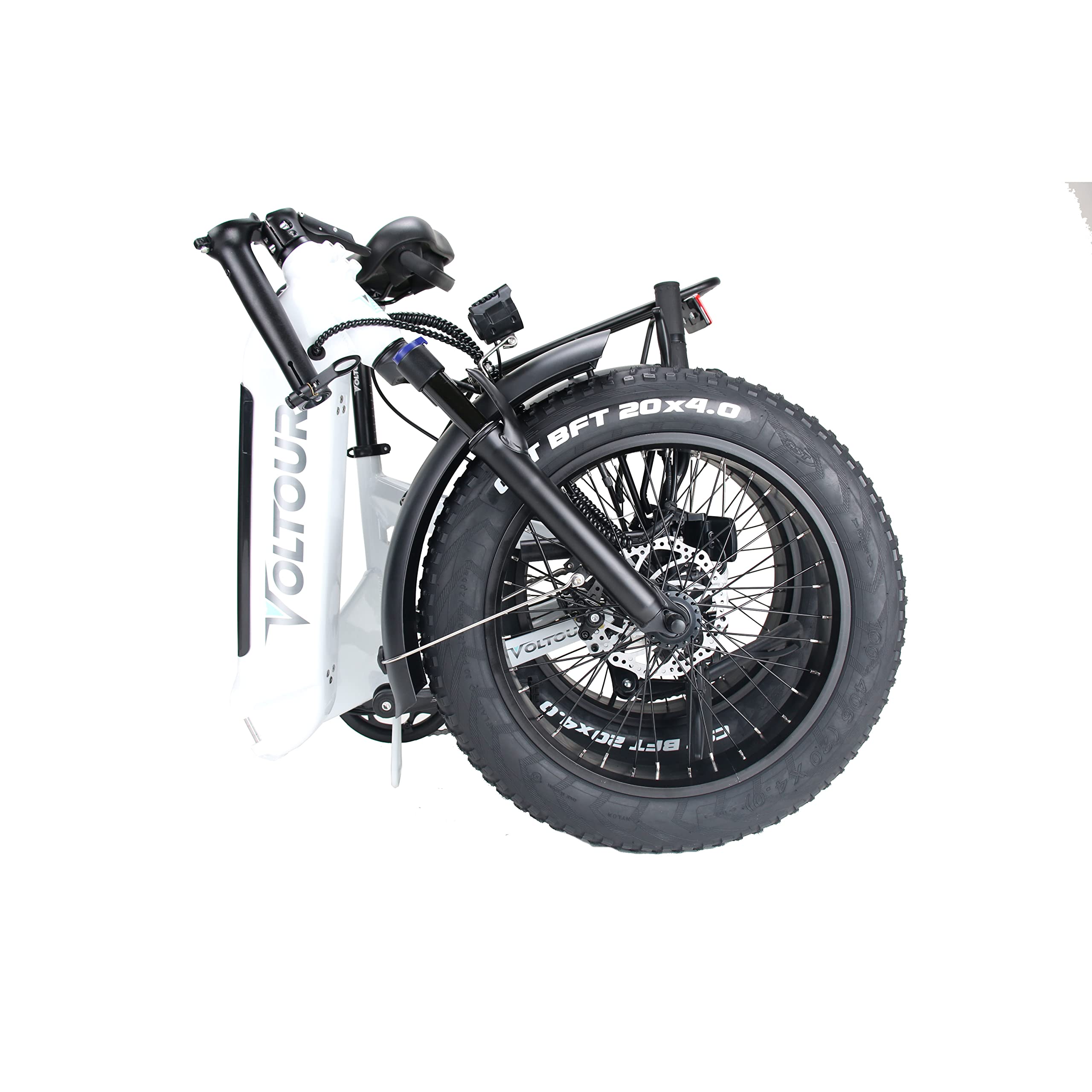20EB-FOLSDSTWT 20" Deluxe Folding E-Bike with Step Thru Frame - Voltour 750W, White