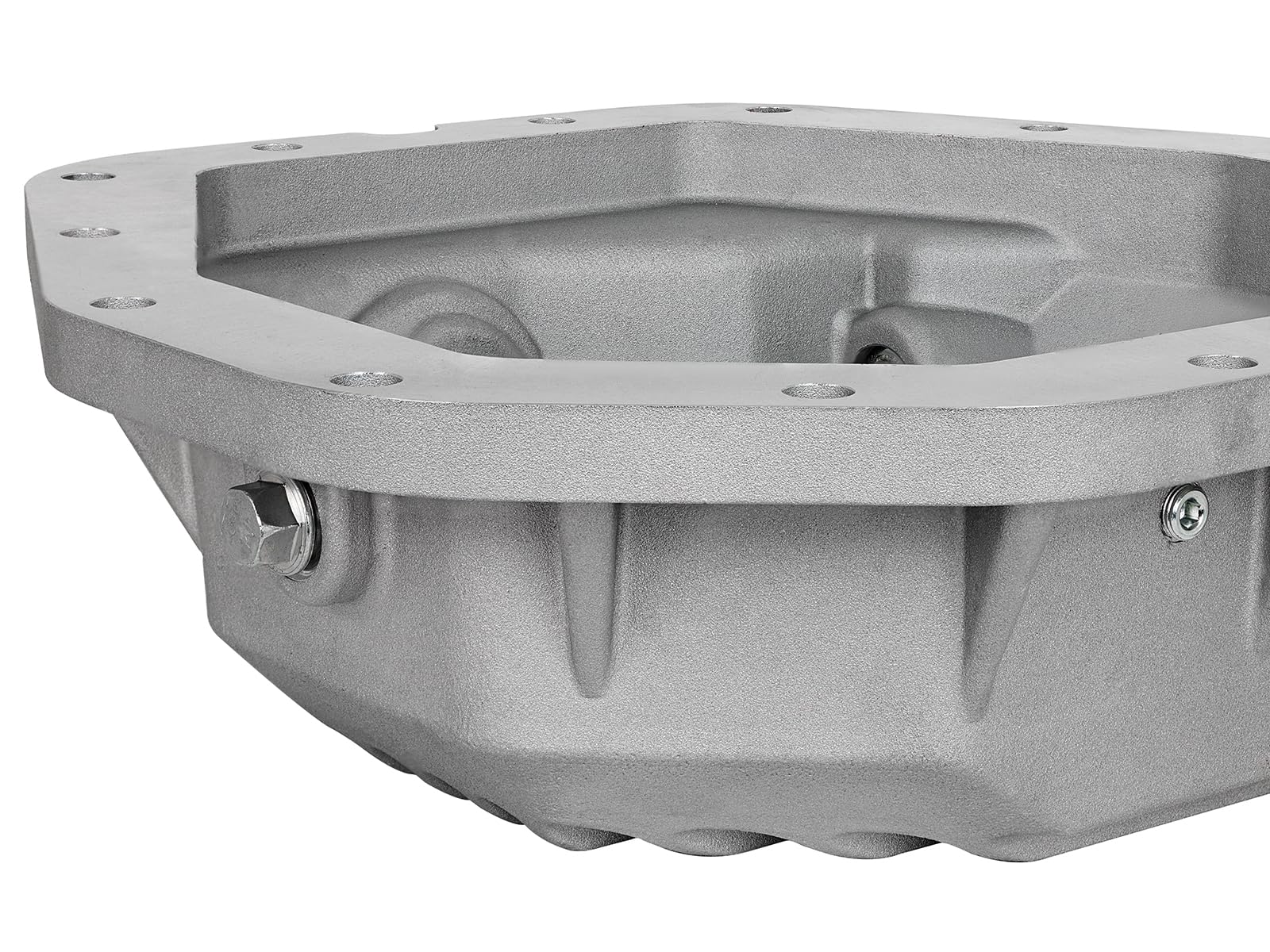 aFe POWER Rear Differential Cover Street Series Raw w/Machined Fins - #46-70380 - Ford Diesel Trucks 17-23 V8-6.7L (td) (Dana M300-14)