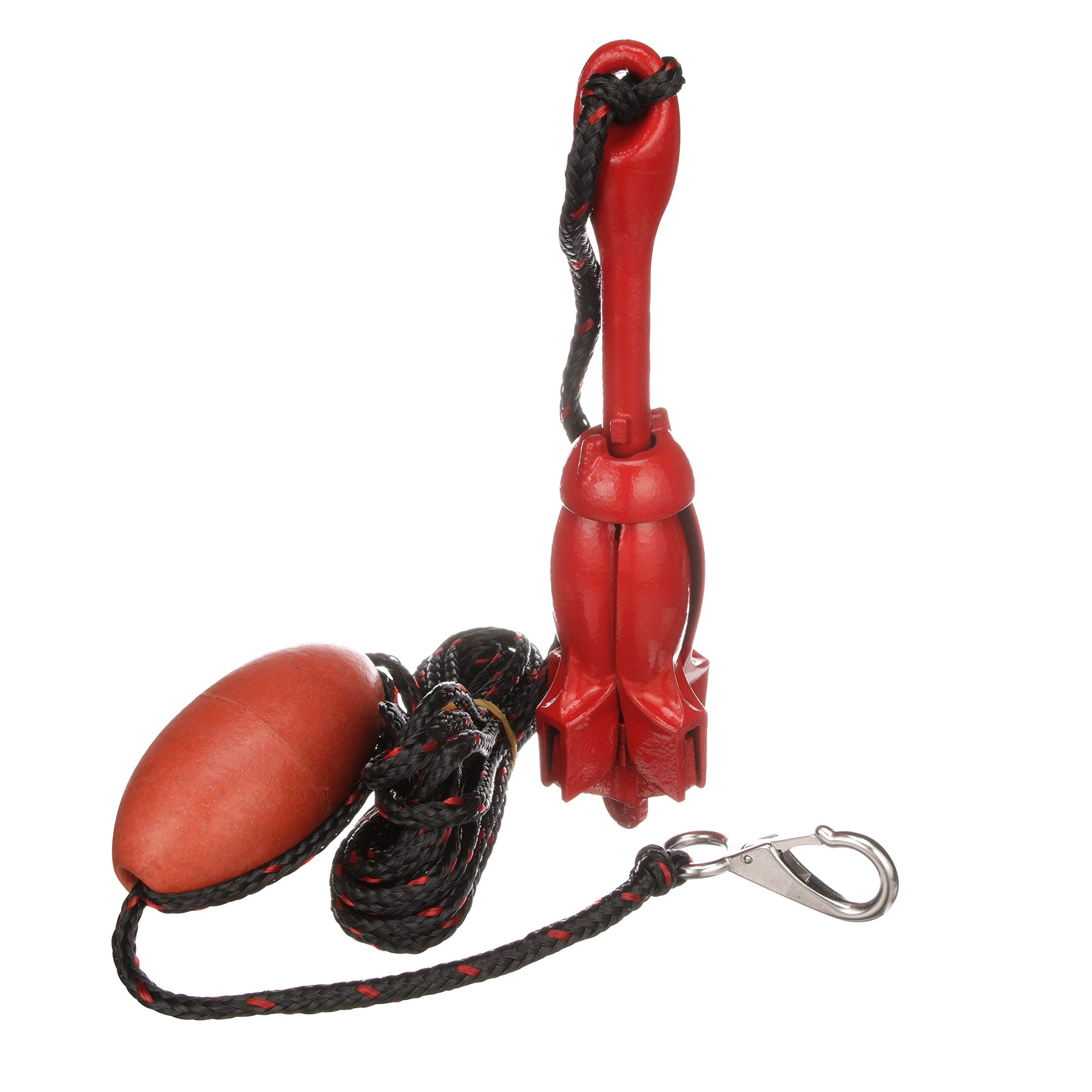 Grapnel Anchor System attwood 11969-4, 3.5-Pound Anchor, 25 Feet of Rope, Marker Buoy, Snap Hook, Nylon Storage Case, One Size