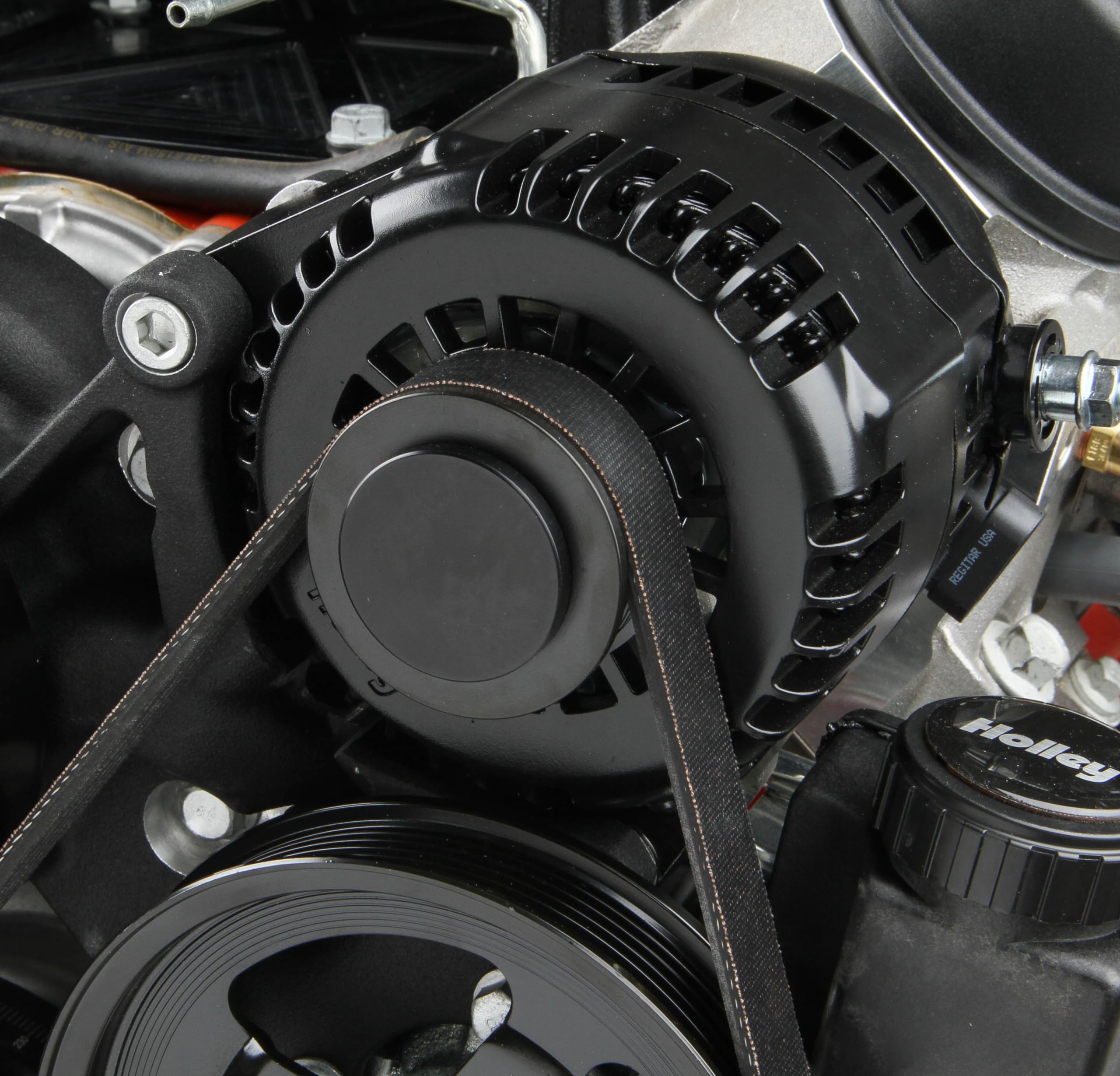 Holley Mid-Mount 20-205BK Complete Accessory System for LT Engines Black