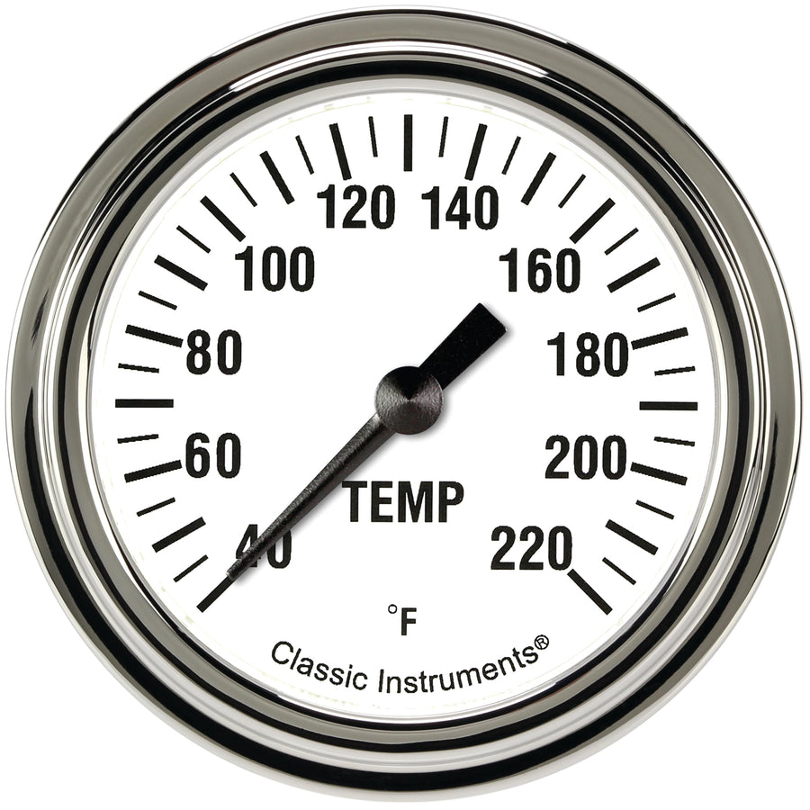 Classic Instruments 2-5/8" White Hot Stock Eliminator Temperature Gauge WH329SLF