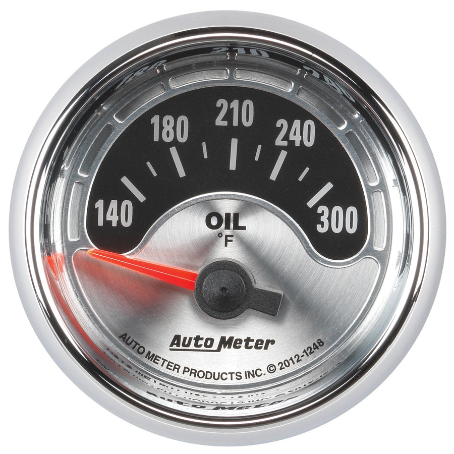 Auto Meter American Muscle 1248 2-1/16" Electric Oil Temperature Gauge (140-300 Degree F, 52.4mm)