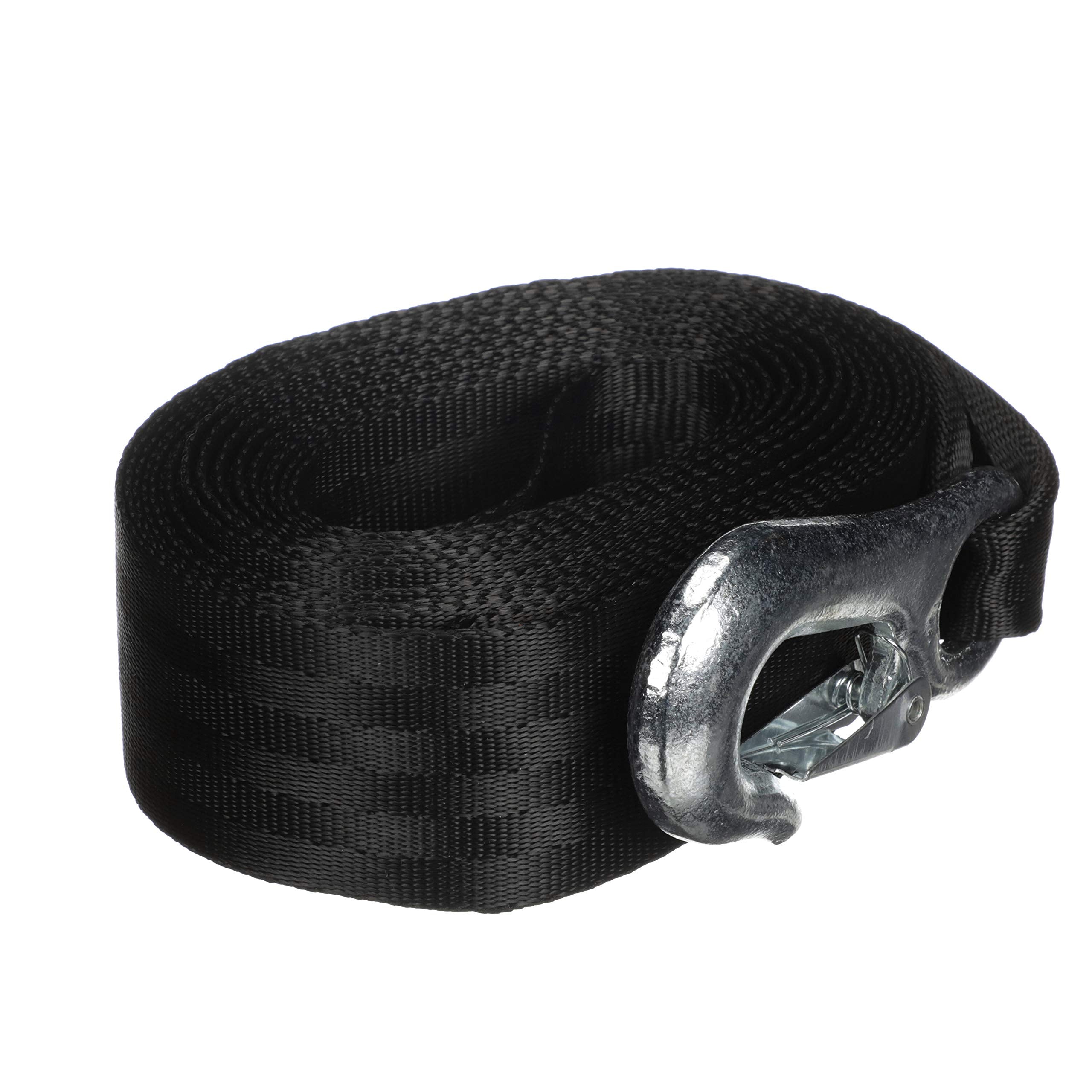 Trailer Winch Strap Attwood 11147-7, Sewn-Loop End, 20 Feet Long, Rated for Winches Up to 2,000 Pounds, Forged Steel Snap Hook