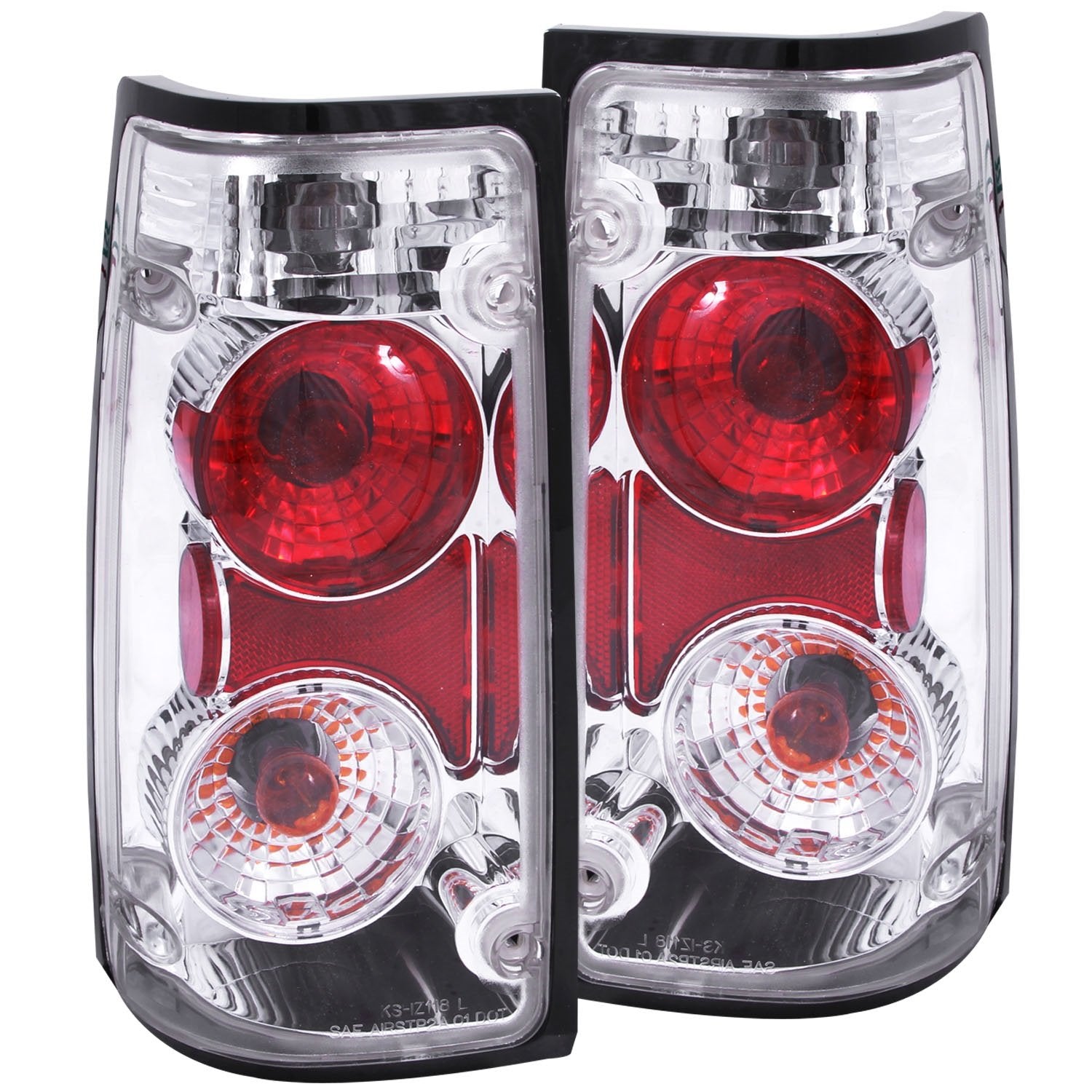 Isuzu Rodeo Anzo USA 211098 Chrome Tail Light Assembly - (Sold in Pairs)
