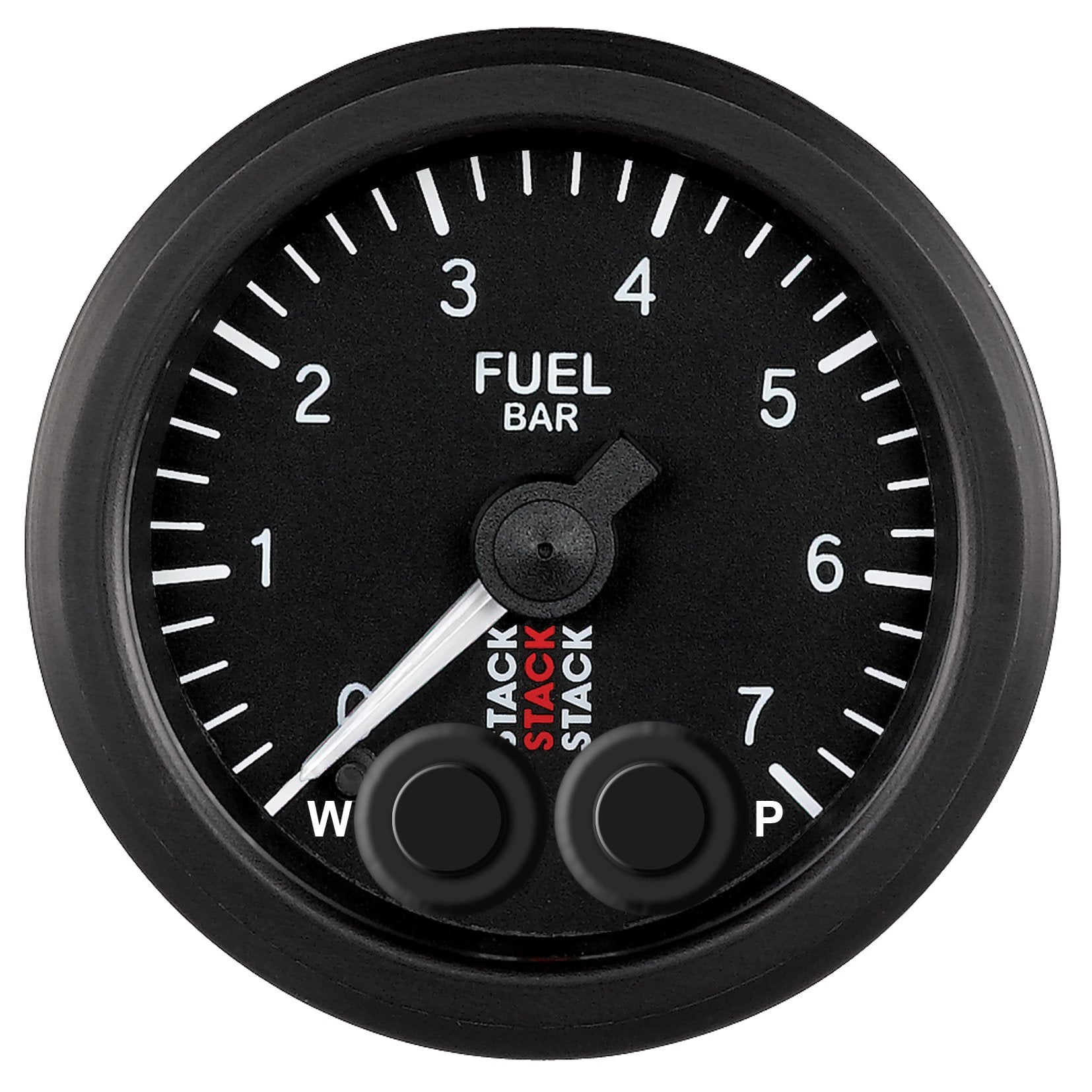 ST3505 Stack Pro-Control Black 52mm M10 Male 0-7 Bar Fuel Pressure Gauge
