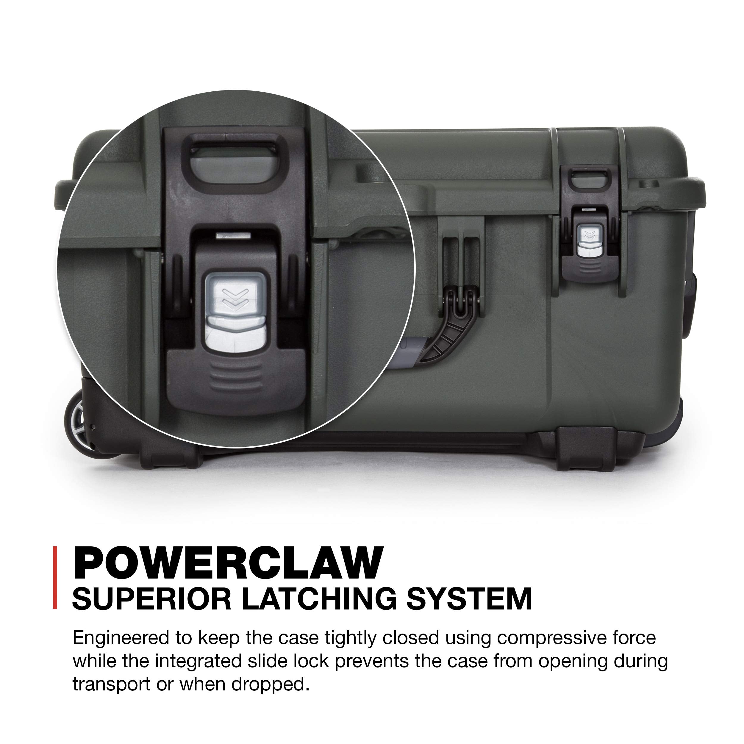 950 Nanuk Waterproof Hard Case for Pistols 15UP w/Wheels - Olive