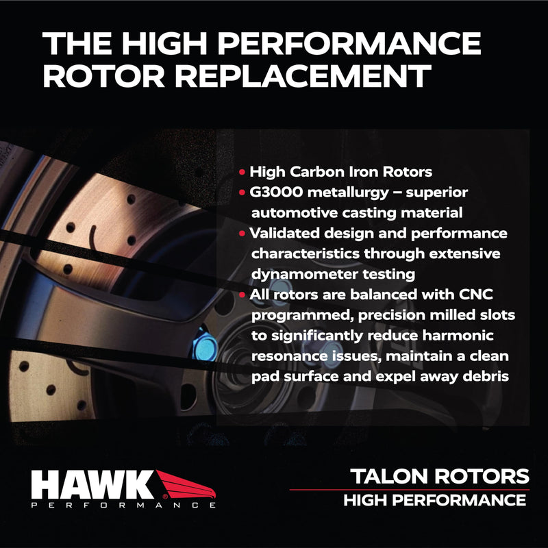 Talon Cross-Drilled and Slotted Hawk Performance Brakes Details Pending