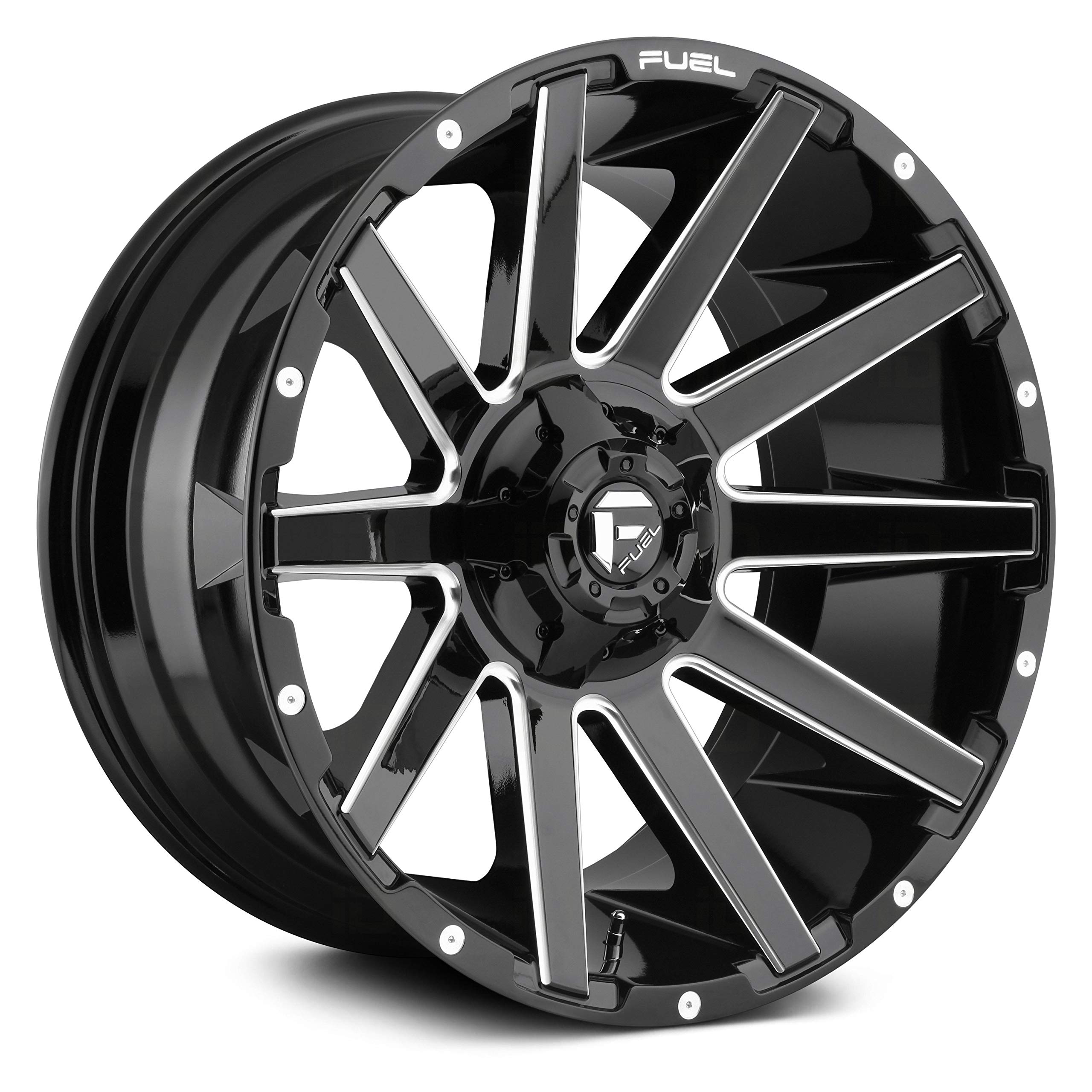 Contra FUEL D615 Black Wheel with Painted (20 x 10. inches /5 x 139 mm, -18 mm Offset)
