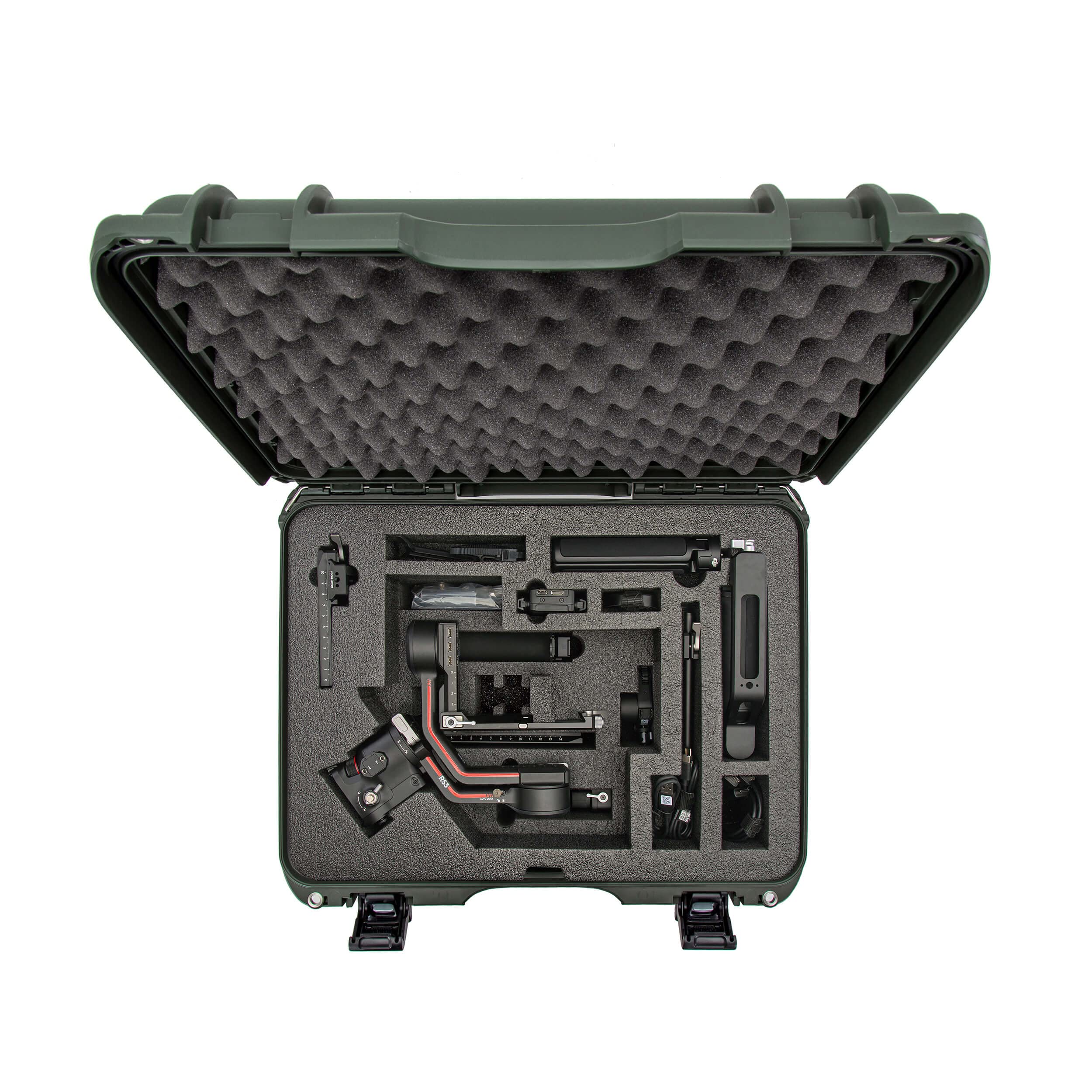 Waterproof Nanuk 930 Hard Case with Custom Insert for The DJI Ronin S3, S3 Combo, S3 PRO, S3 PRO Combo - Olive (930S-080OL-0A0-C0634)