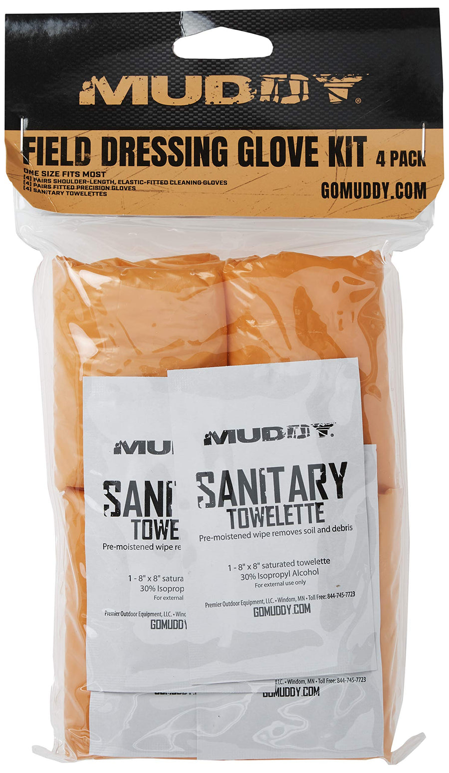 Muddy Treestands Glove Kit Field Dressing (Pack of 4) Black, One Size