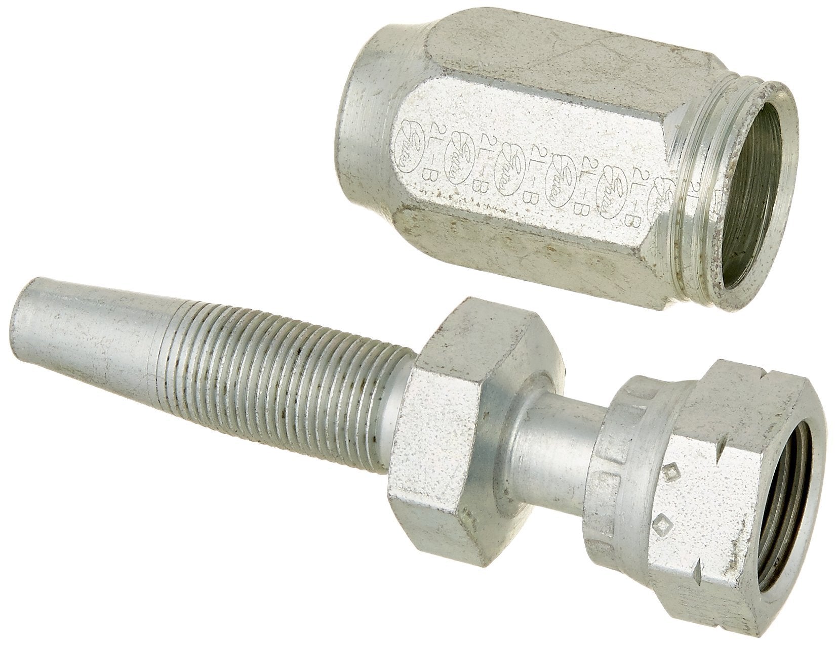 Gates Field Attachable Type T 6C2AT-6RFFORX for G2 Hose, 2 Wire, Female Flat-Face O-Ring Swivel, 3/8" ID
