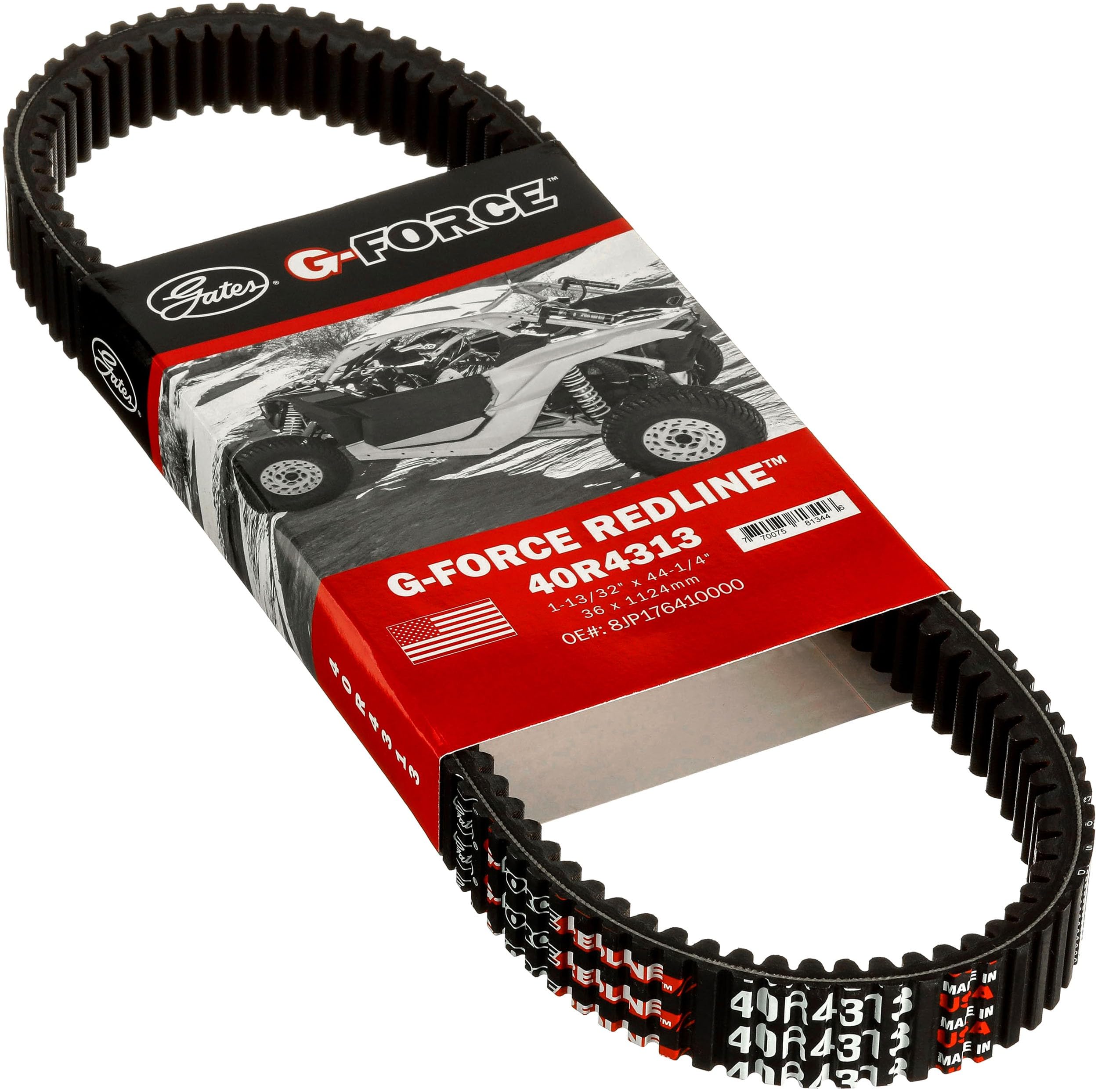 G-Force Gates RedLine Continuously Variable Transmission (CVT) Belt 40R4313