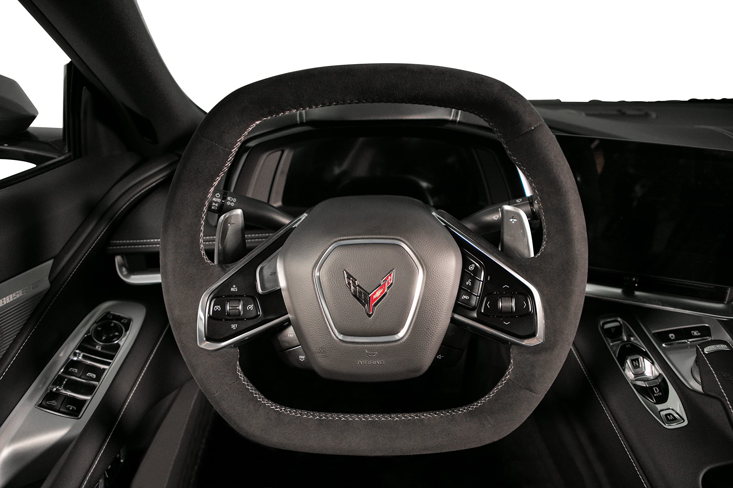Synthetic Suede Wrapped Drake Muscle Cars CV950-24 Steering Wheel