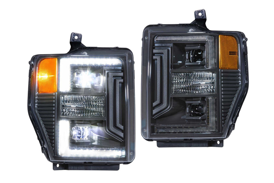 Morimoto XB LED Hybrid Headlights, Plug and Play Headlight Housing Upgrade for Ford Super Duty (08-10)