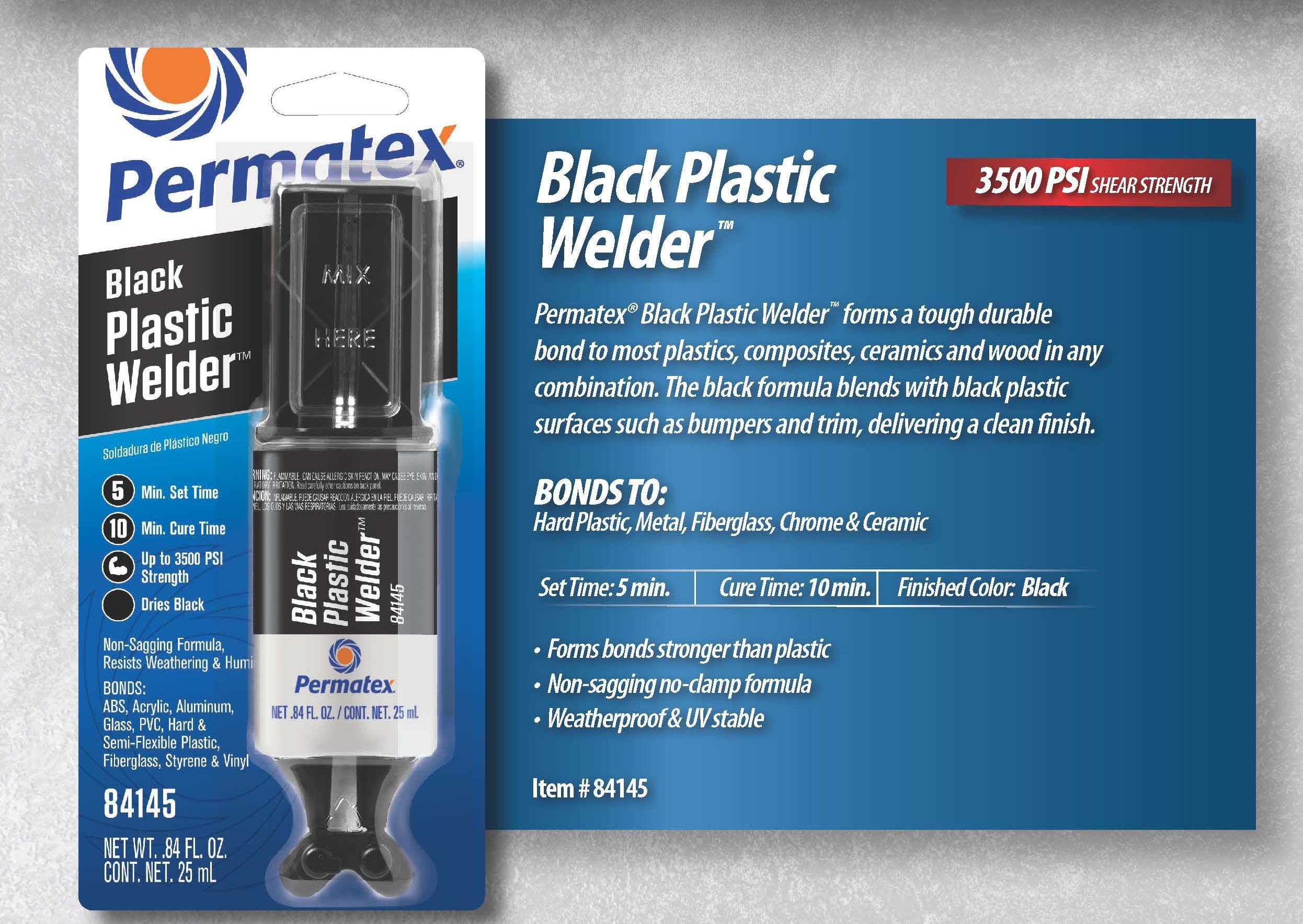 Permatex Permapoxy Black Plastic Weld 84145 - 0.84 fl. oz.