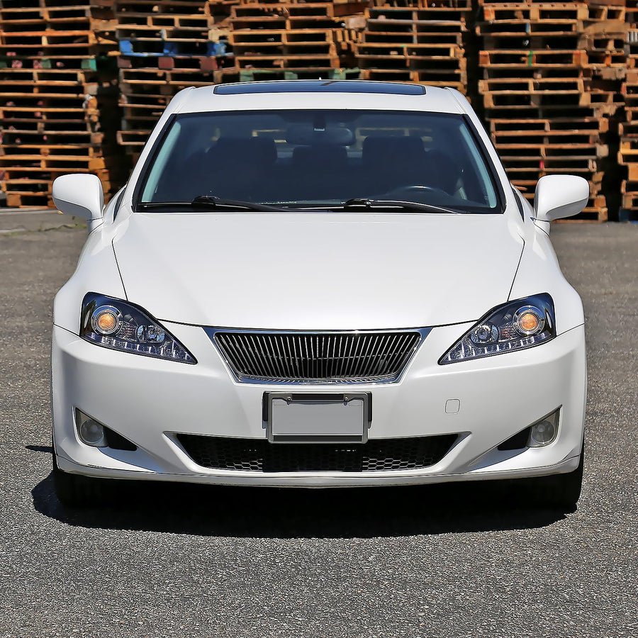 Black Projector Headlights SPEC-D TUNING w/Sequential LED Signal Compatible with 2006-2010 Lexus IS250 IS350, Left + Right Pair Headlamps Assembly