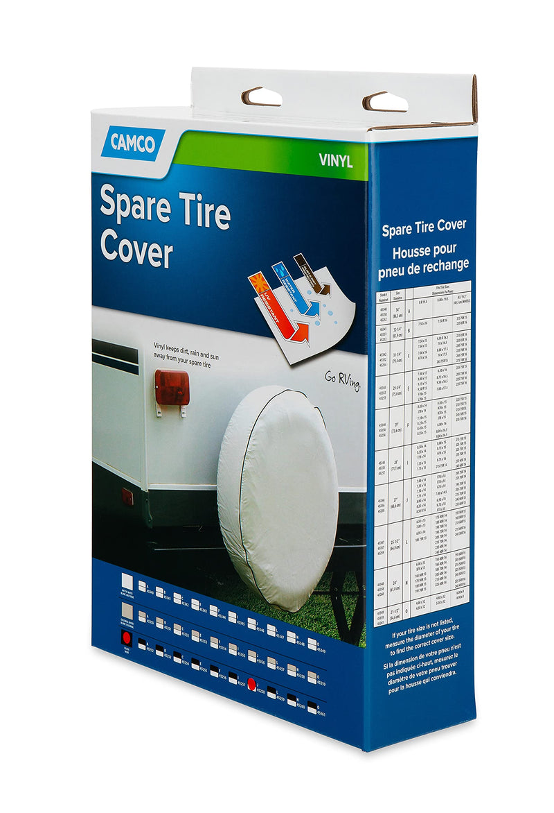 27 inches Camco Black Vinyl Spare Tire Cover 45258