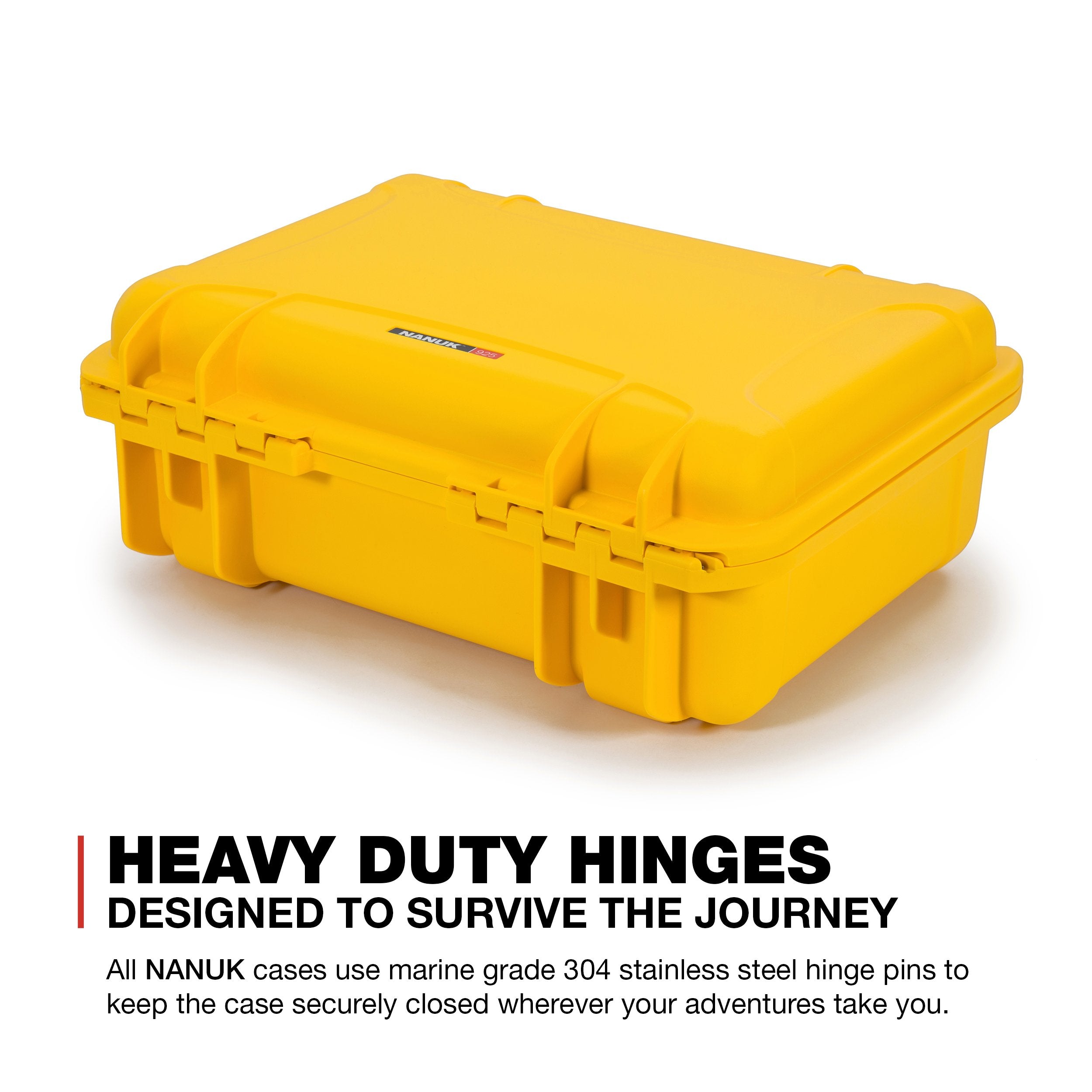 Nanuk Waterproof Hard Case 925 with Foam Insert for DJI Mavic 2 Pro|Zoom + Smart Controller, Crystalsky 5.5" or iPad - Yellow