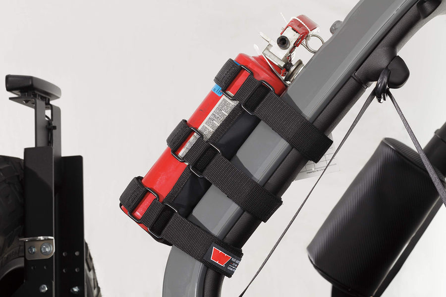WARN Epic Trail Gear: Standard Roll Cage/Bar Fire Extinguisher Holder, Medium / Small