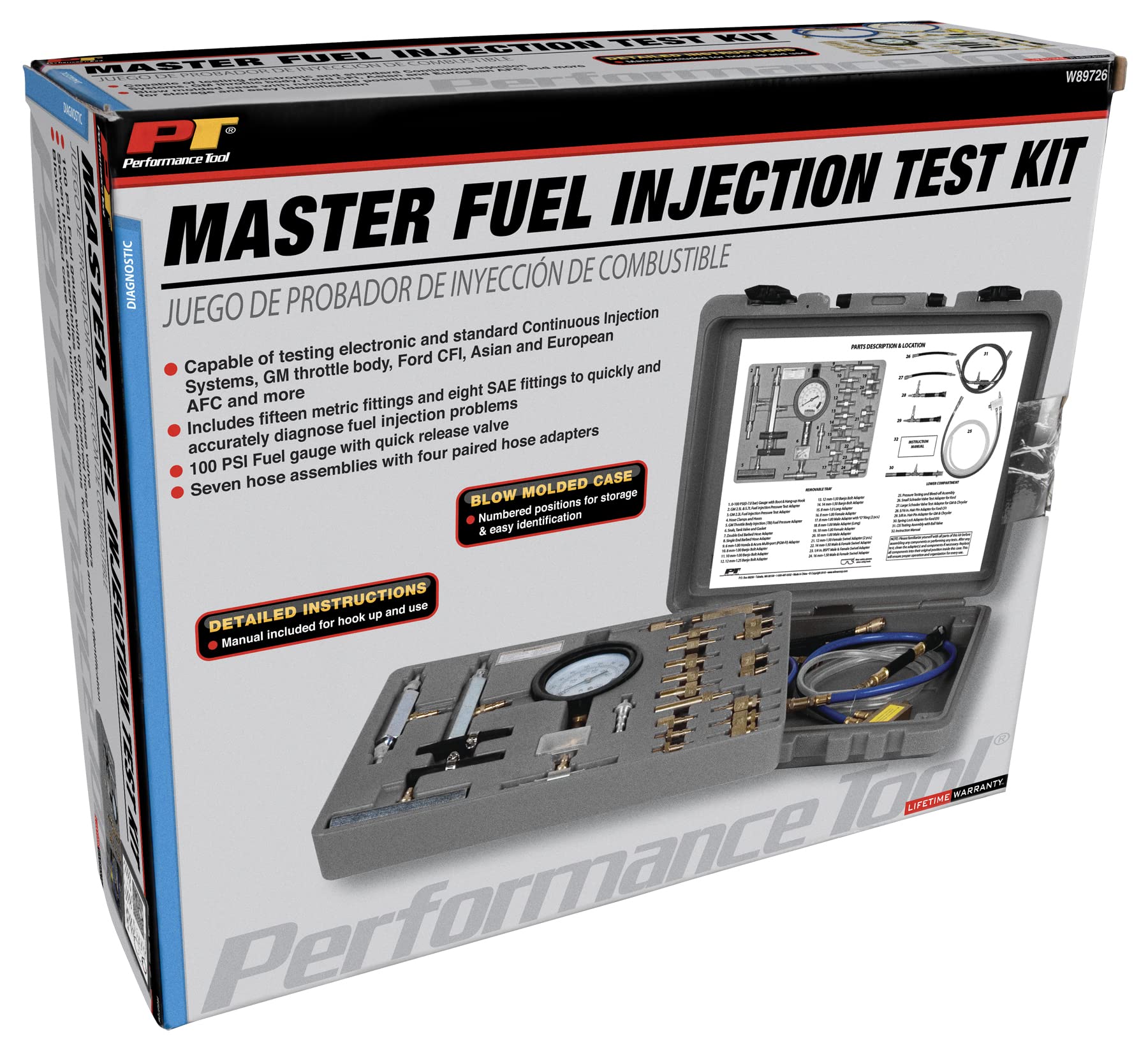 Master Performance Tool W89726 Fuel Injection Test Kit