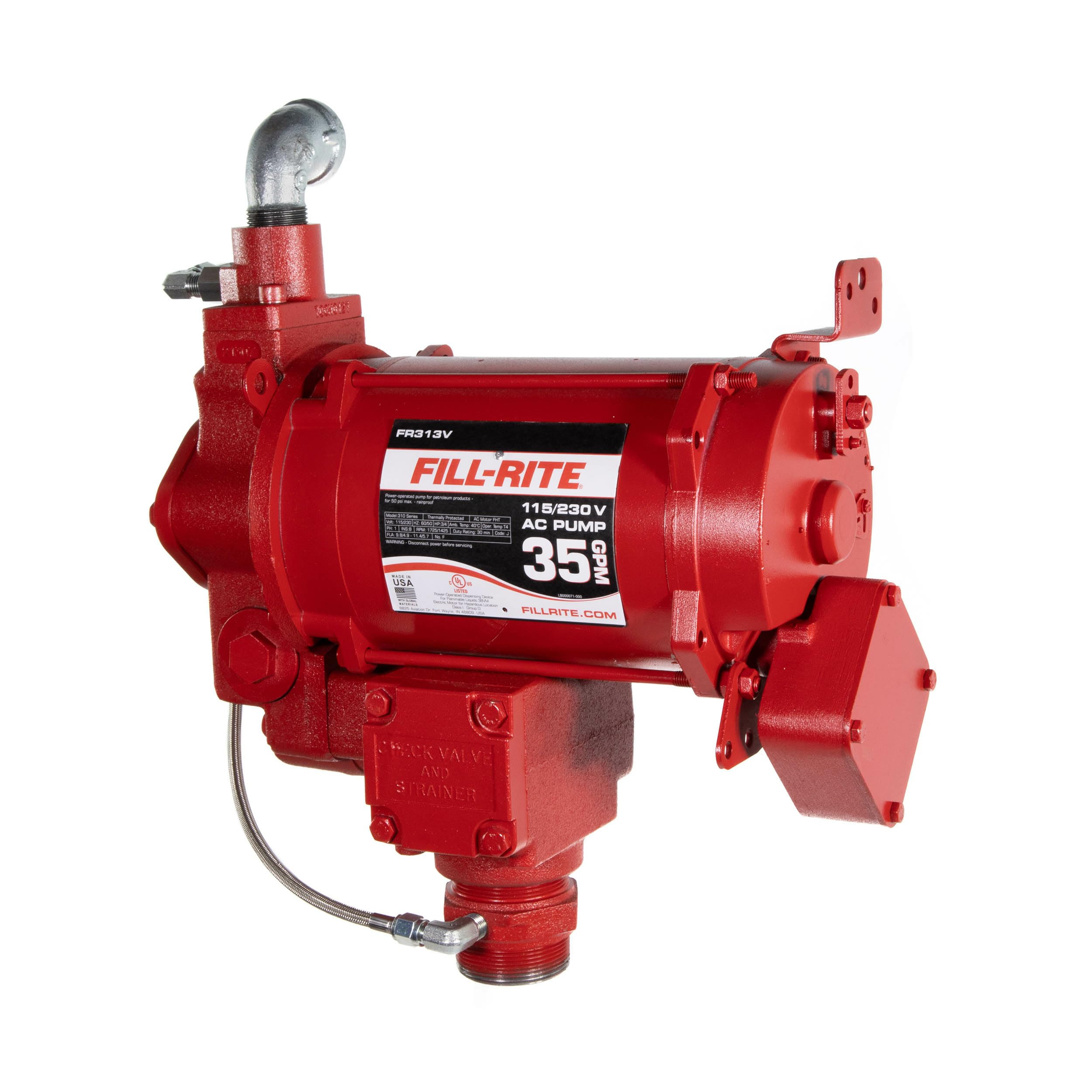 Fill-Rite 35 GPM FR313V Fuel Transfer Pump w/AST Remote 115V/230V