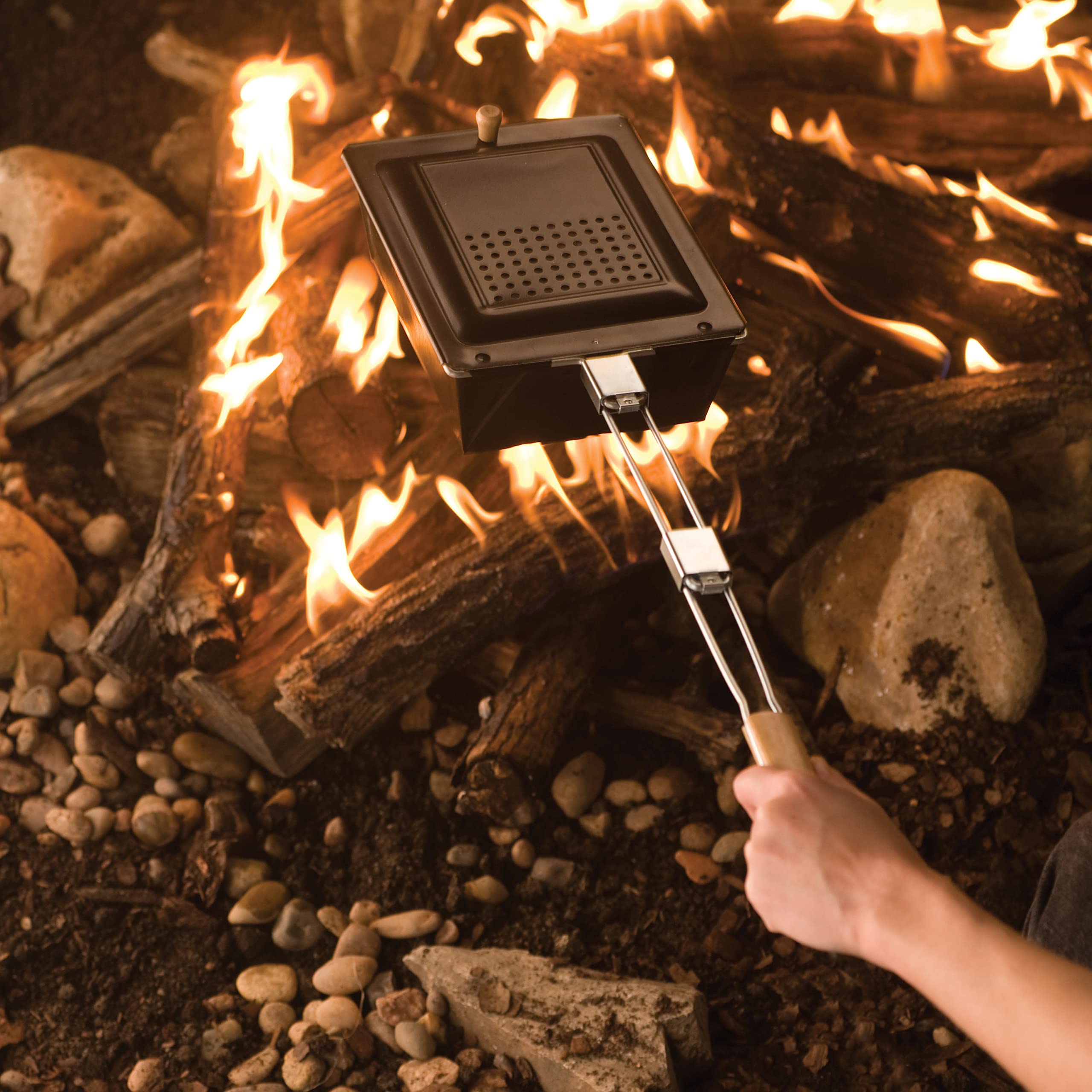 Coleman Popcorn Popper for Campfires, Over Fires Cooks up to 2 Quarts of Popcorn