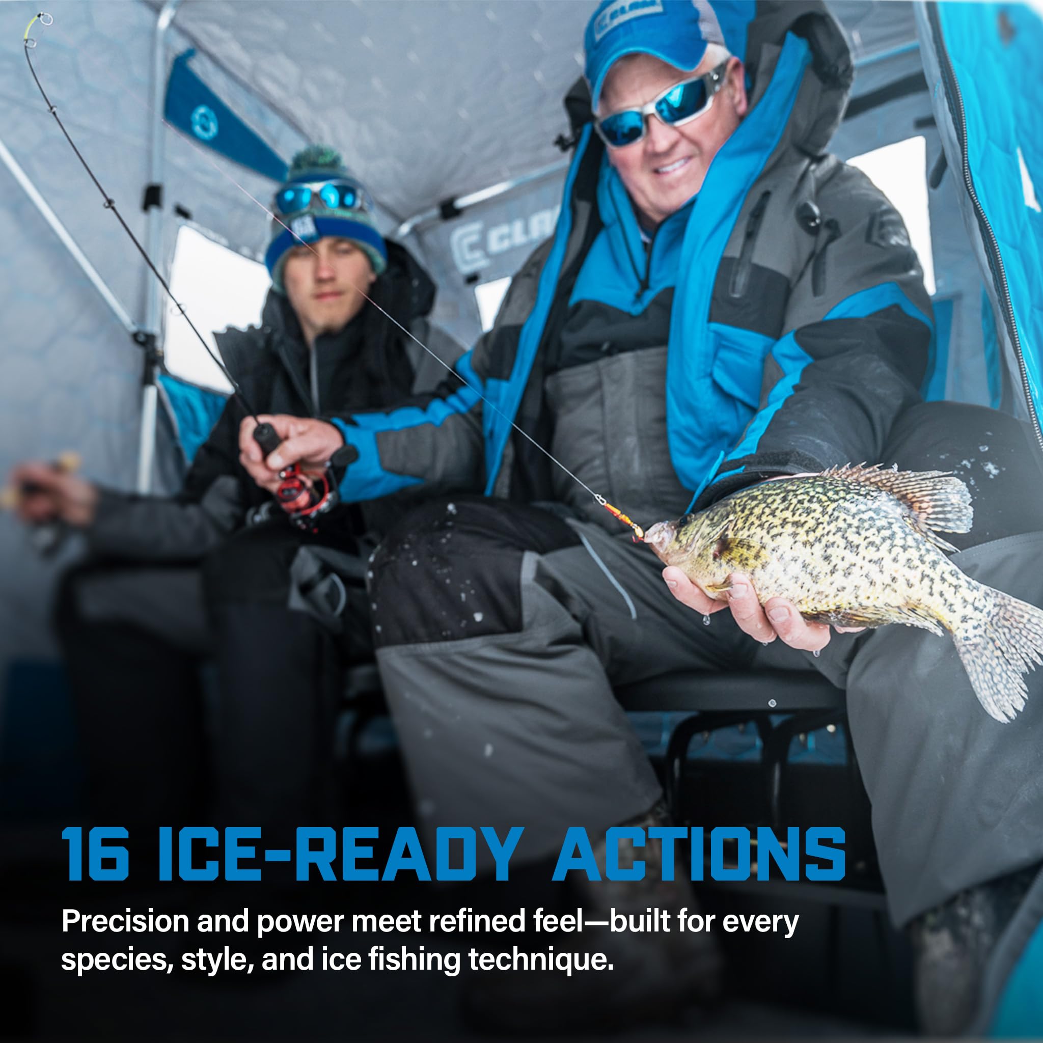 27” Katana Ultra Light Ice Rod with Spring Bobber Tip – Premium Panfish Rod for Perch, Crappie, and Bluegill – Built for Sensitivity & Ice Control