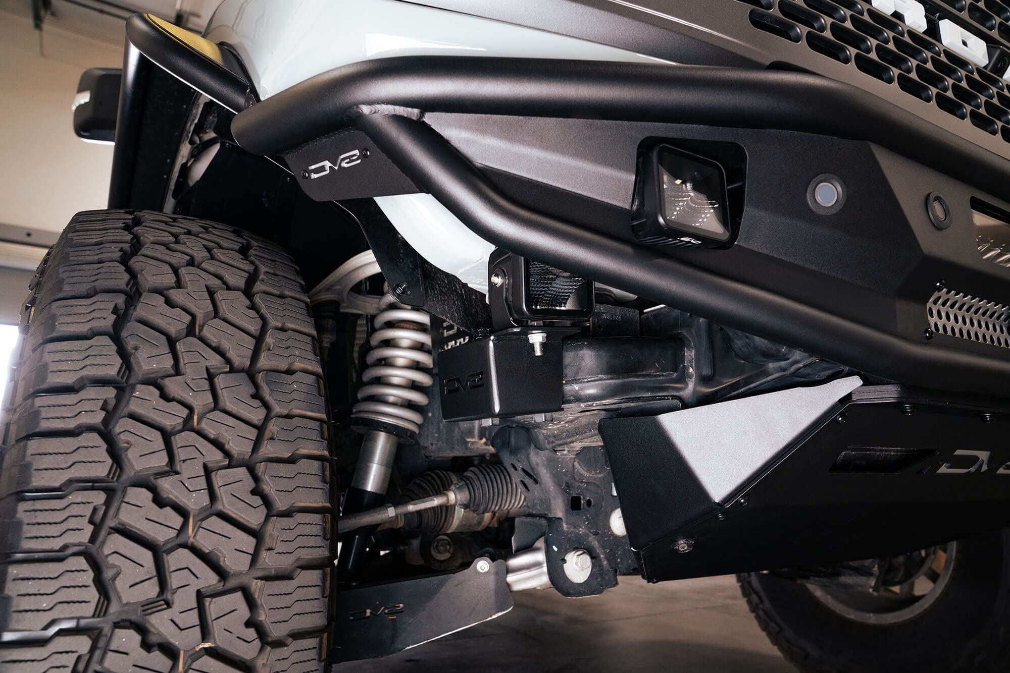 Accessory Mount Crash Bar Caps for 2021-2025 Ford Bronco | Fits Up to 35" Tires | Cleans up Unfinished Crash Bars | Mounts LED Pod Lights, Rock Lights, RGB Accent Lights, or GoPro | DV8 Offroad