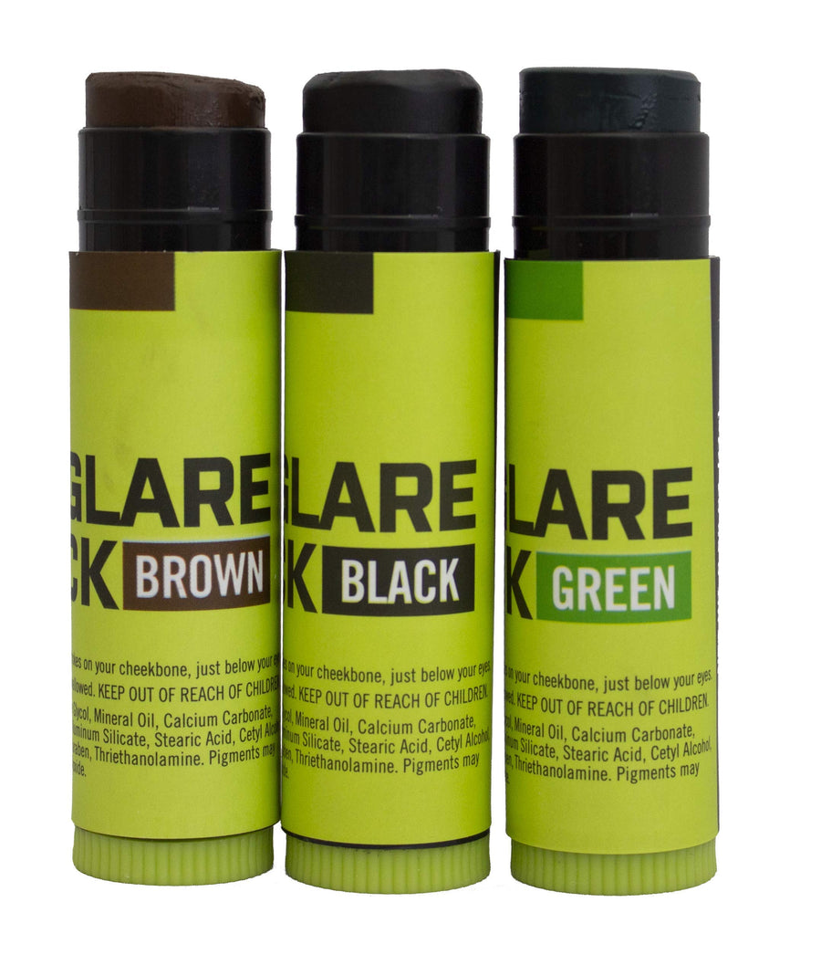 Face Paint Sticks HME Glare-Reducing - Long-Lasting Easy-to-Use Concealment Camouflage Makeup for Hunting, 3 Colors (Black, Brown, Green)