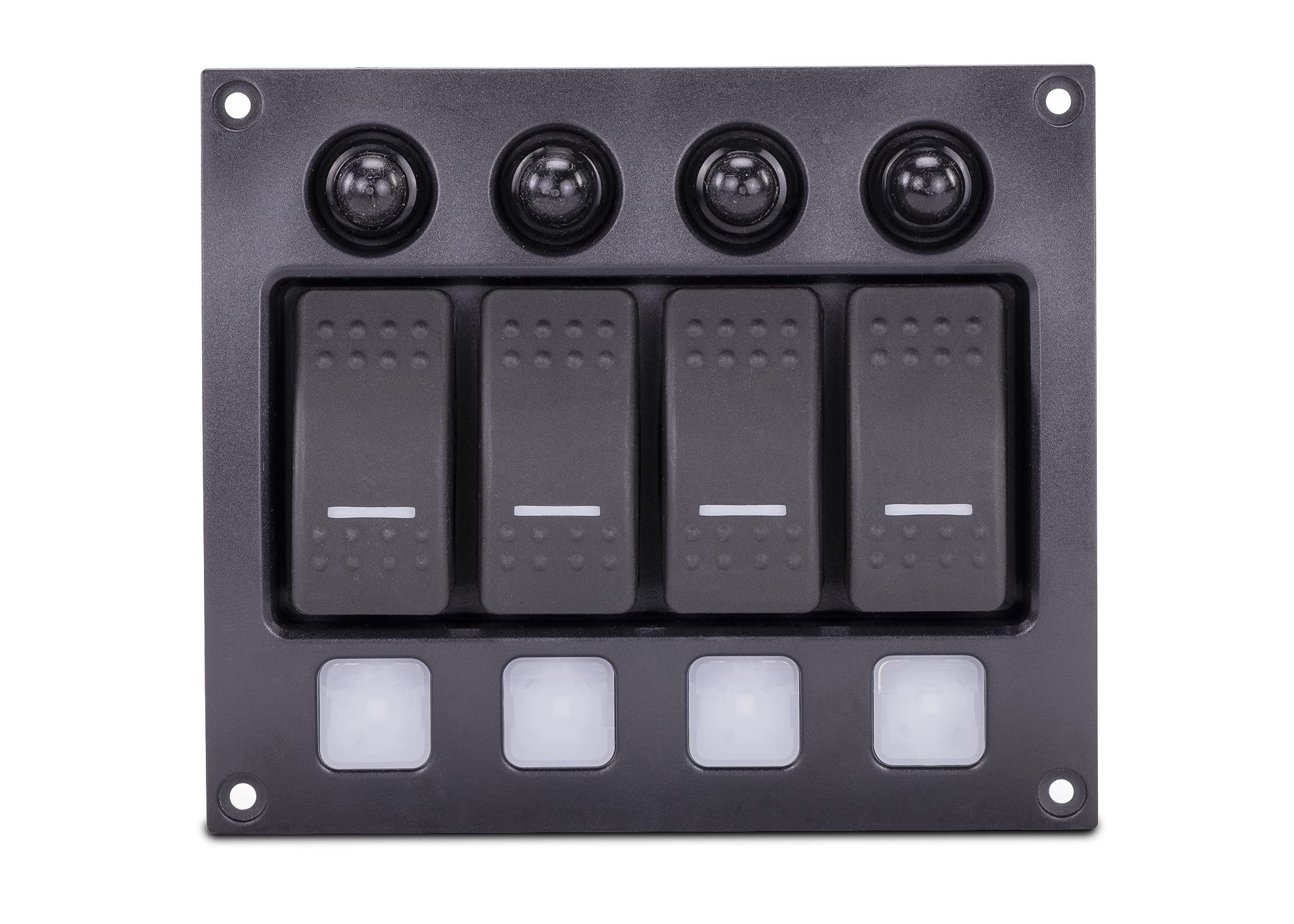 Sierra SP21000, Weather Resistant Switch Panel 4P Contura Rocker w/Circuit Breaker