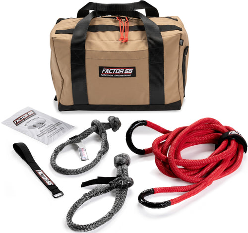 St. Anthony Factor 55 Kinetic Recovery Gear Kit for UTV/ATV Powersport Vehicles - Tan