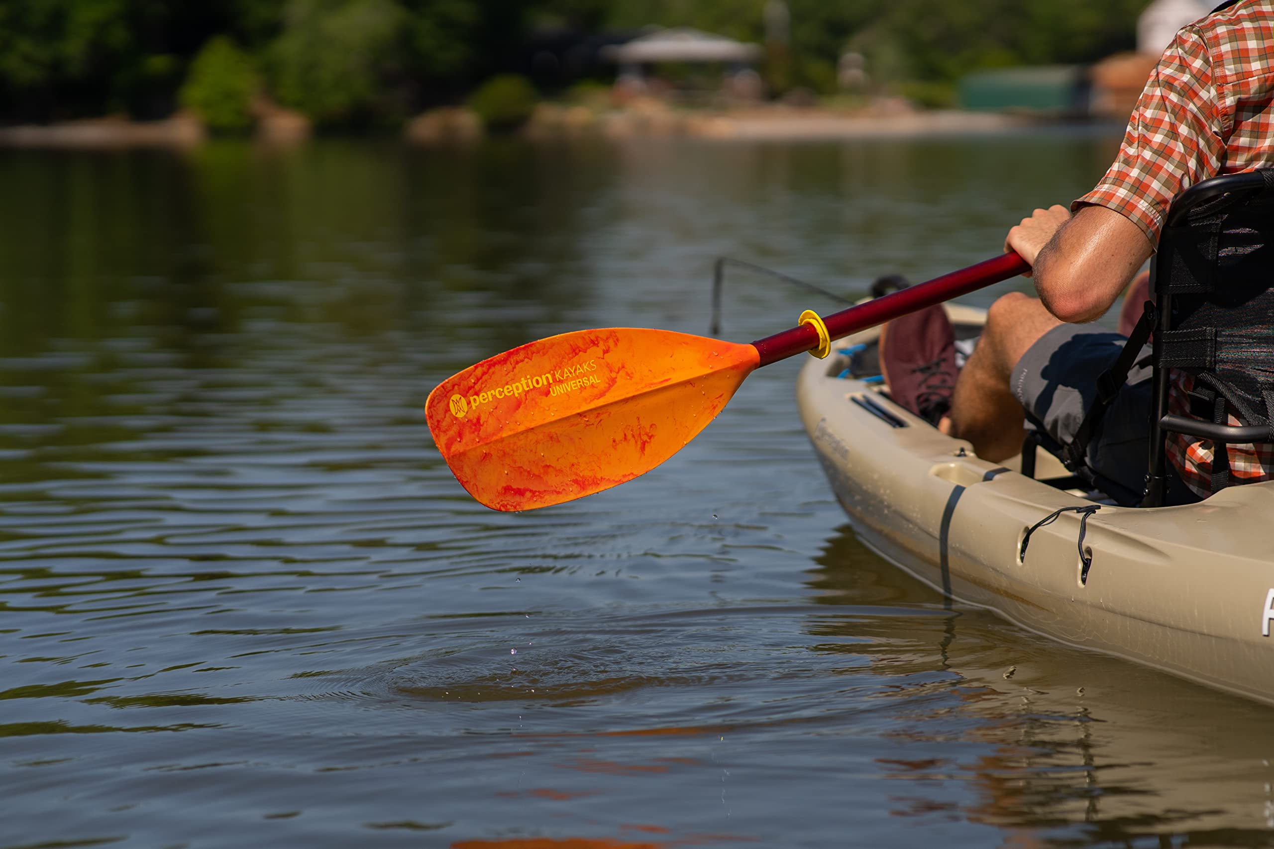 Kayak Perception Universal Paddle (2 Piece), Red/Yellow, 230 cm/90.5"