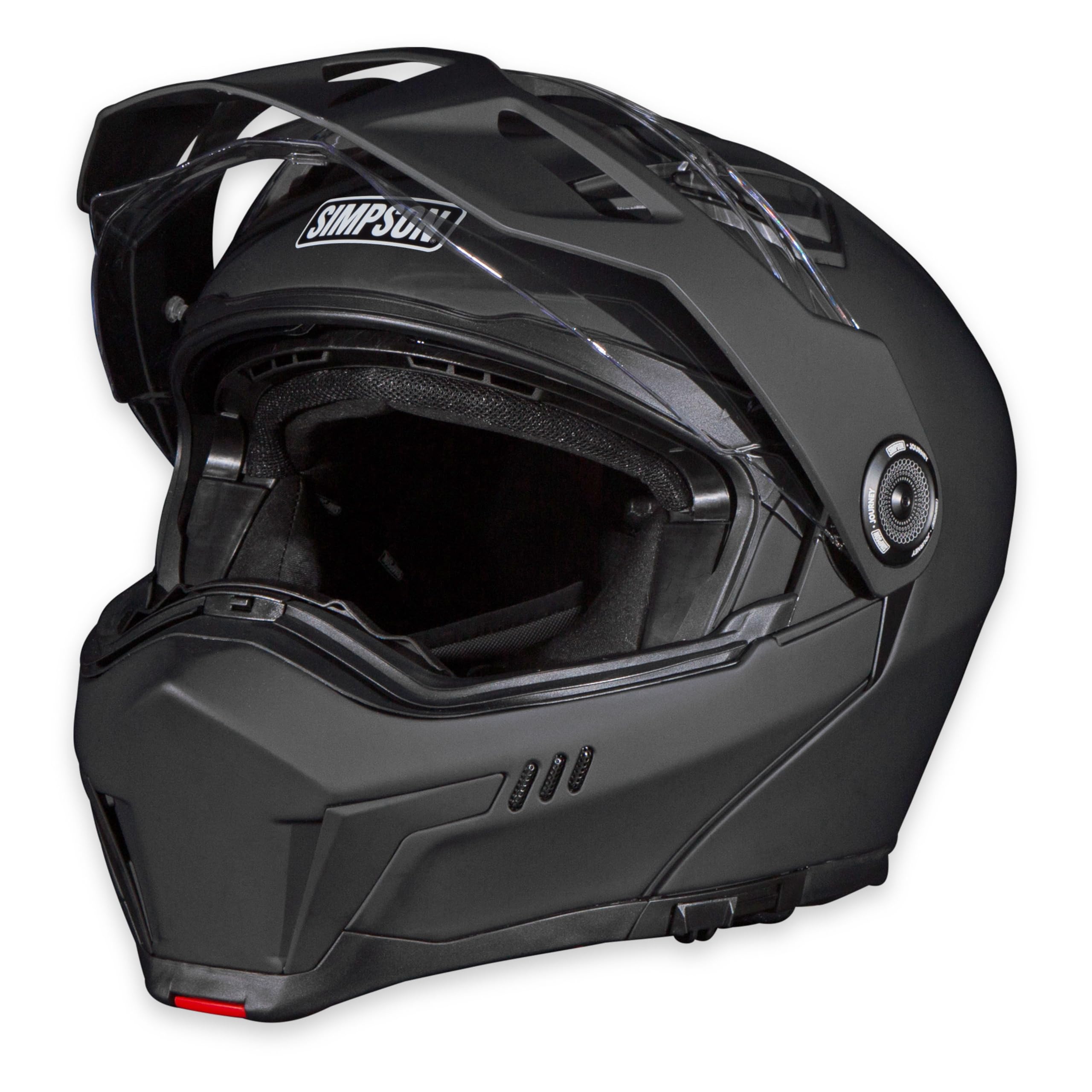 Journey Bandit Simpson Motorcycle Helmet - Matte Black - 2XL | Off Road Dirt Bike UTV Motocross ATV | Modular Full-Face Flip Up | Clear Pinlock Anti-Fog Visor Shield | DOT ECE Certified (JB32X)
