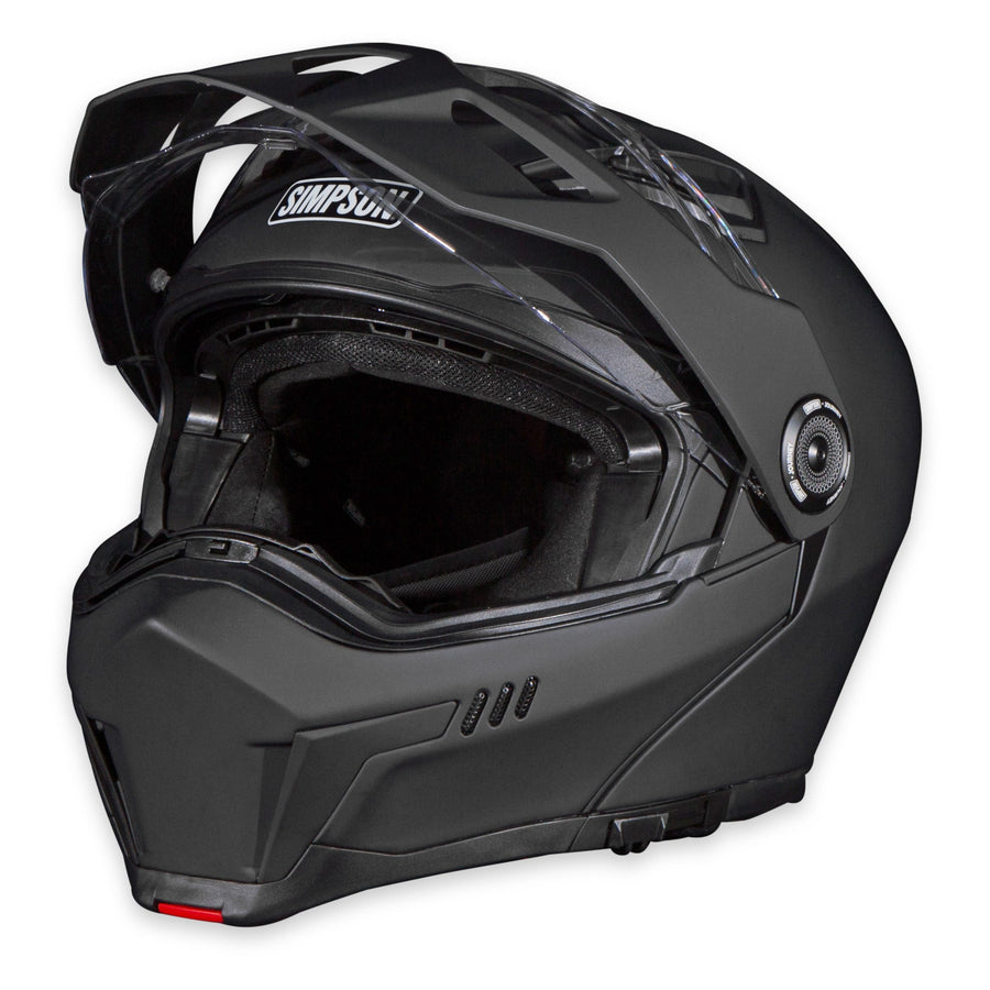 Journey Bandit Simpson Motorcycle Helmet - Matte Black - 2XL | Off Road Dirt Bike UTV Motocross ATV | Modular Full-Face Flip Up | Clear Pinlock Anti-Fog Visor Shield | DOT ECE Certified (JB32X)