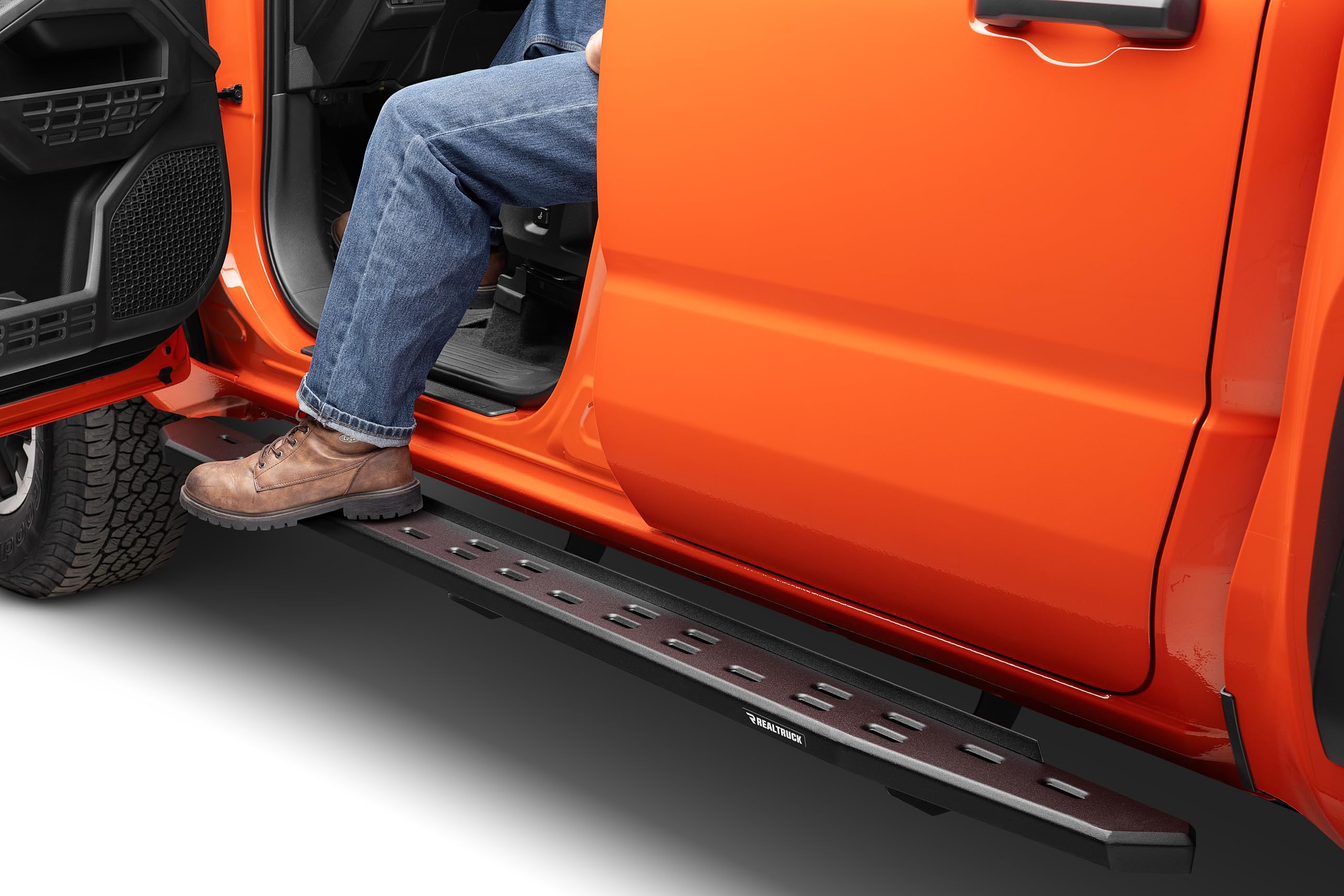 Go Rhino RB30 Running Boards Slim & Brackets | Cab Length, Galvanized Steel, Textured Black | 69643280SPC | Fits 2024 Toyota Tacoma Double Cab