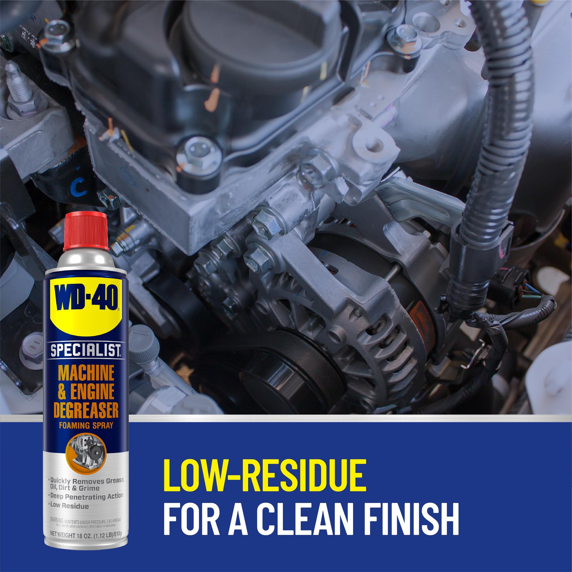 WD-40 Machine & Engine Specialist Degreaser Foaming Spray, 18 OZ