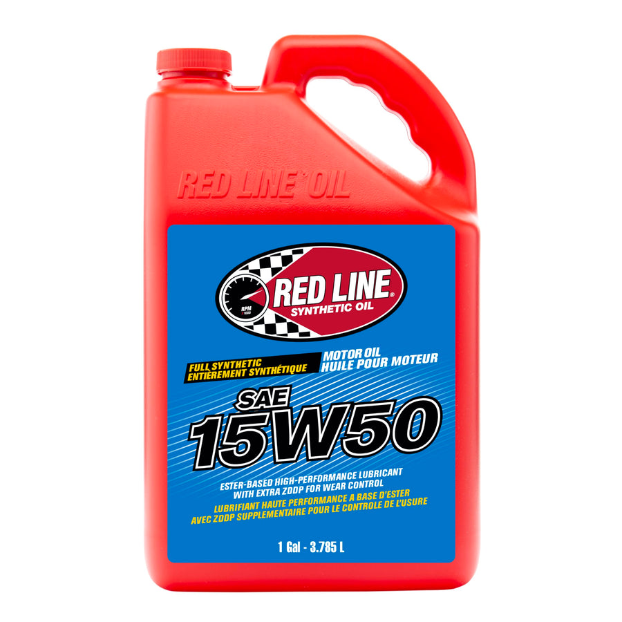 15W50 Red Line SAE Fully Synthetic Motor Oil - 1 Gallon