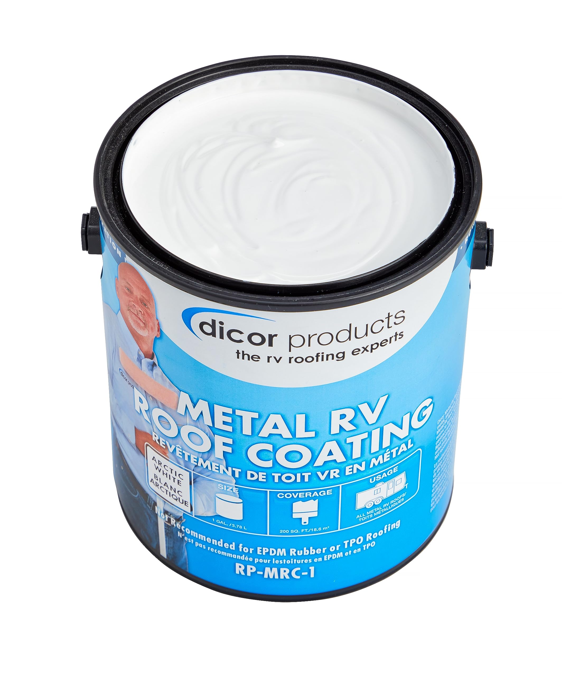 Dicor Acrylic RP-MRC-1 Coating for Metal RV Roofing - White, 1 Gallon