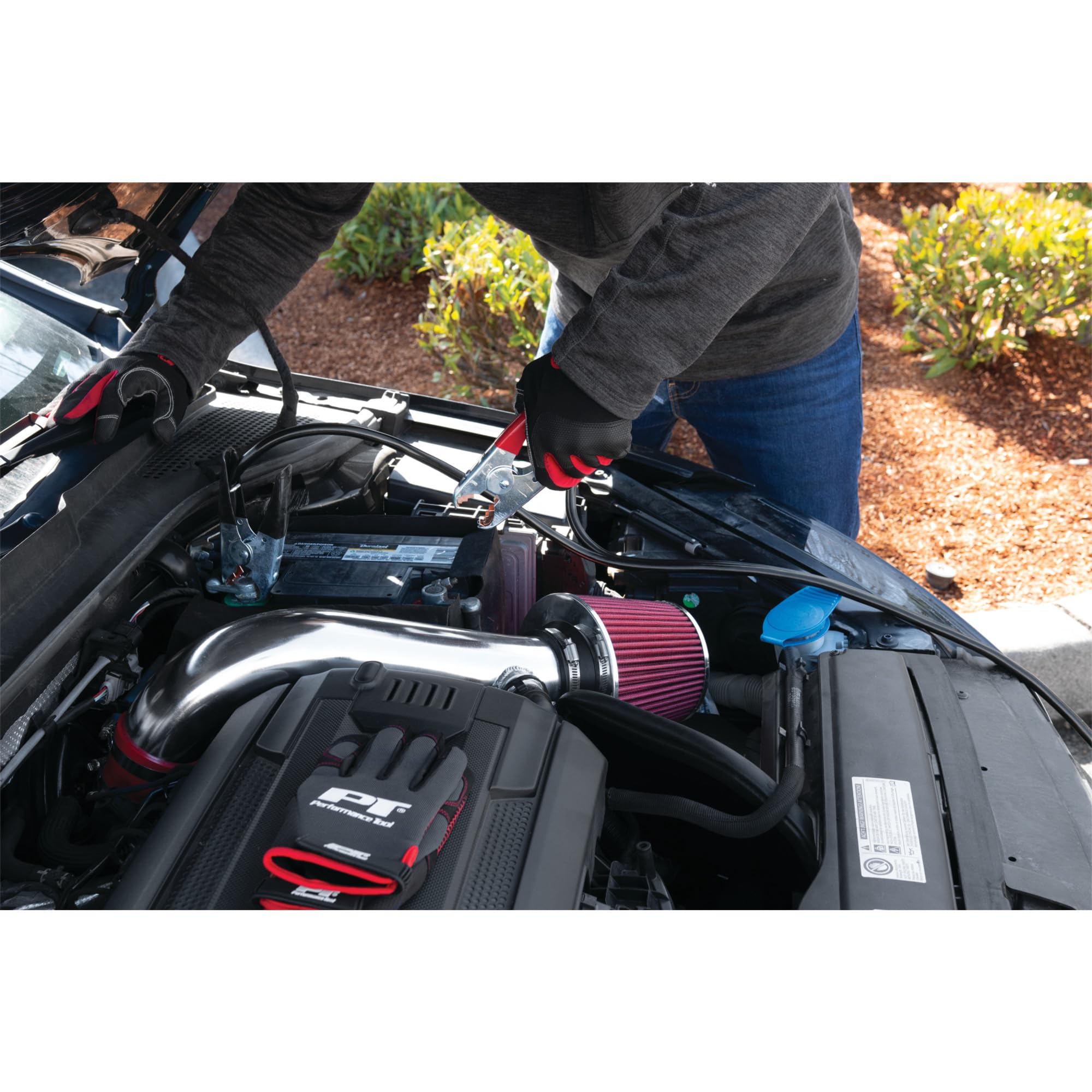 20' Performance Tool W1669 Commercial Duty 2-Gauge 800 PEAK AMP All Weather Jumper Cables for Tractors, Semis, Buses, and RVs