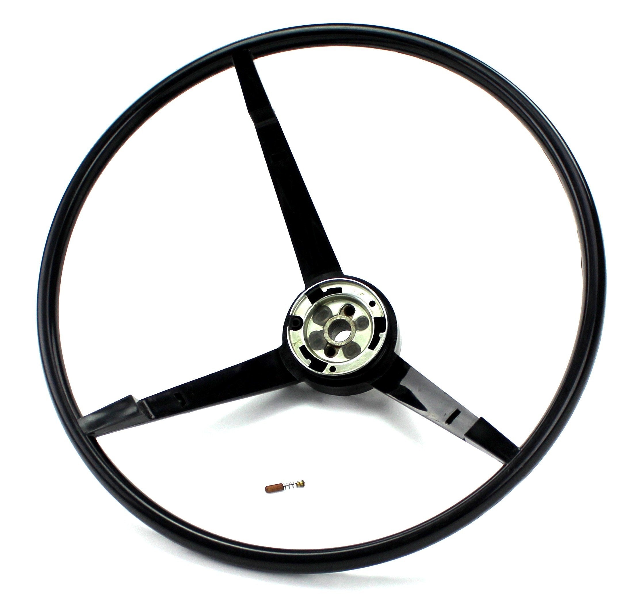 Scott Drake Standard Black Steering Wheel Original Replica, Compatible with 1964 Ford Mustang, Model C4ZZ-3600-BK
