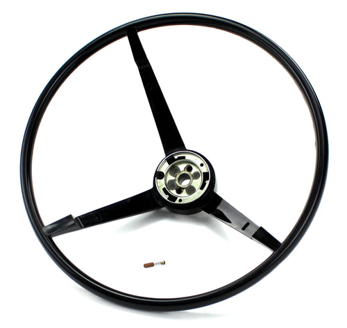 Scott Drake Standard Black Steering Wheel Original Replica, Compatible with 1964 Ford Mustang, Model C4ZZ-3600-BK