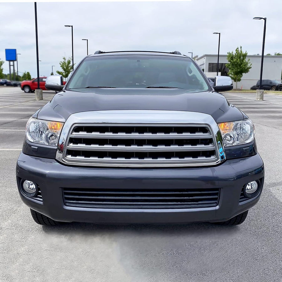 Fog Lights + Switch + Black Bezels SPEC-D TUNING Compatible with 2008-2017 Toyota Sequoia, L+R Pair Assembly