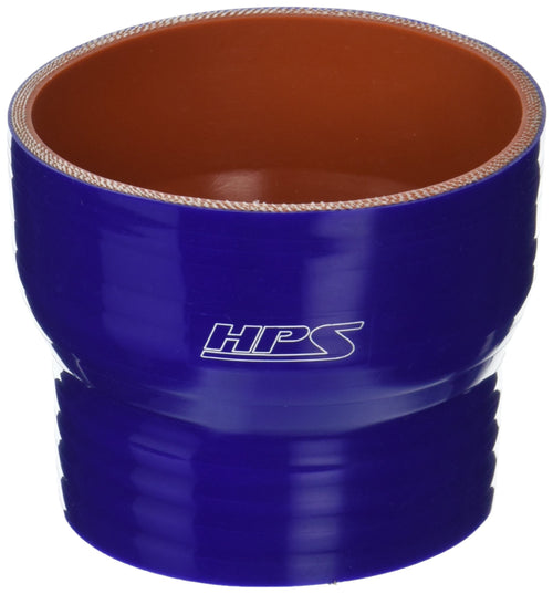 HPS Silicone HTSR-300-350-BLUE High Temperature 4-ply Reinforced Reducer Coupler Hose, 50 PSI Maximum Pressure, 3" Length, 3" > 3-1/2" ID, Blue