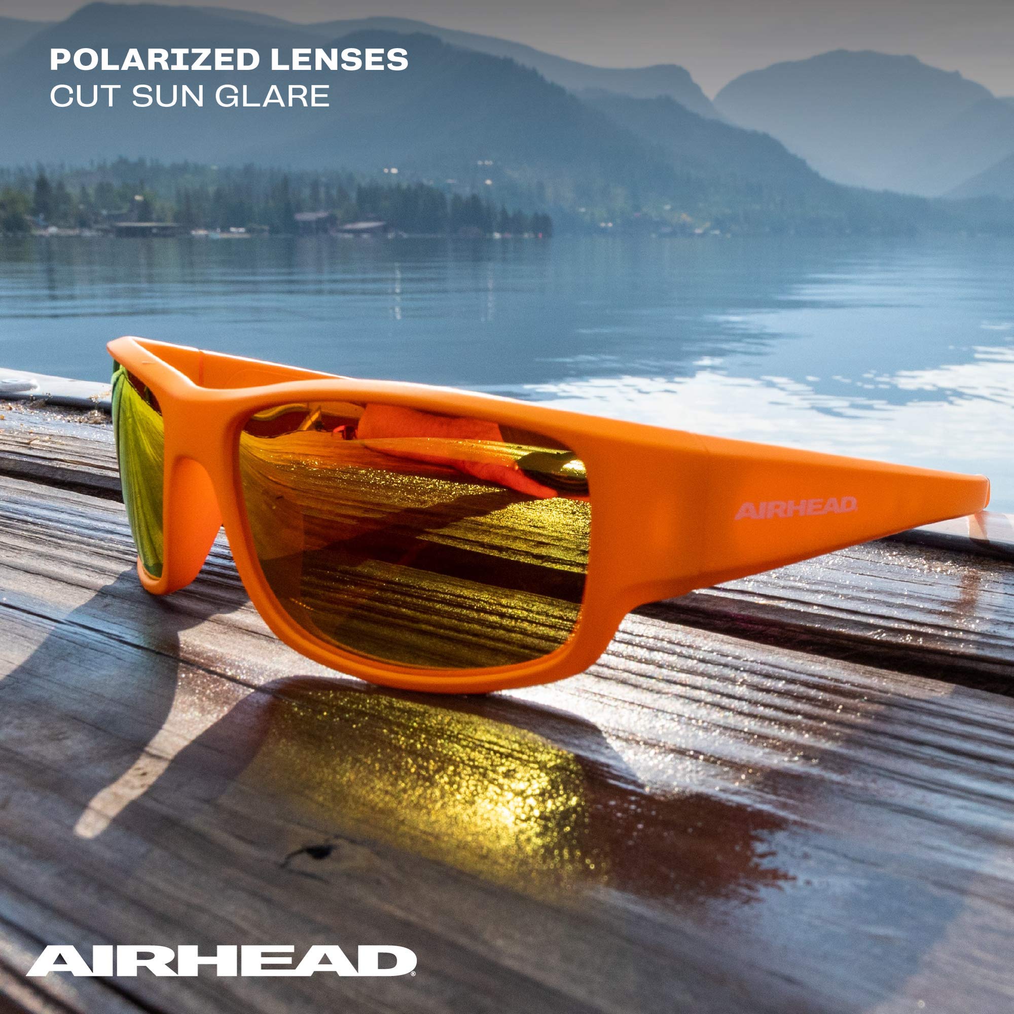 Adult AIRHEAD Sport Round Sunglasses, Red