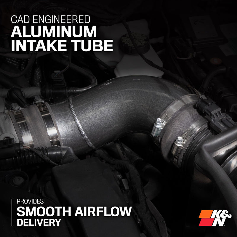 Cold Air Intake System K&N: High-Flow Air-Filter, Increase Performance & Horsepower: Compatible with 2018-2023 VOLKSWAGEN Atlas, 69-9756TC