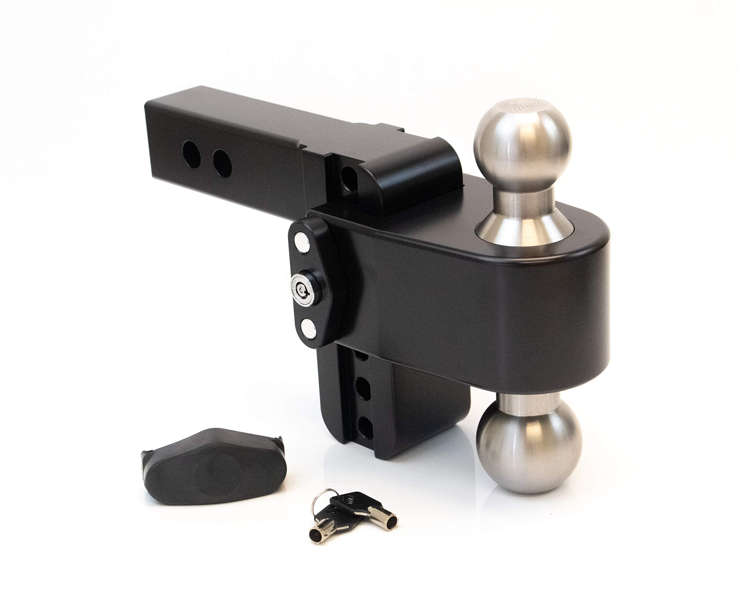 Drop Hitch Receiver Weigh Safe LTB4-2-CER-BLA: 2 Inches Adjustable, Black