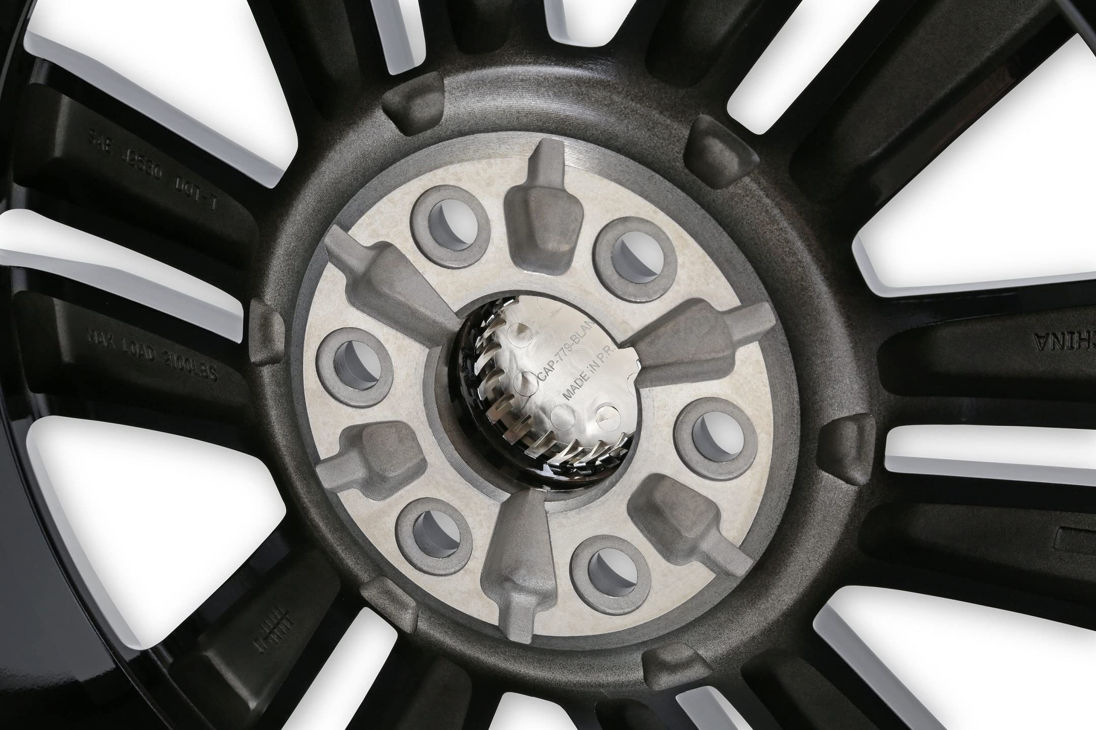 587 Series REV Wheels 587MB-2298328 - 22x9-6.1 bs - 6x5.5/6x139.7 -Black/Machine Lip