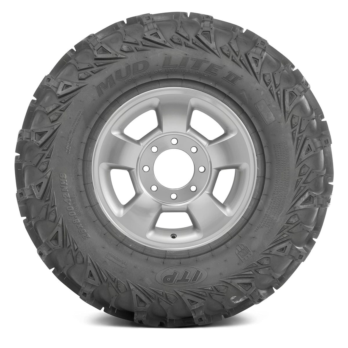ITP 25X8.00-12 Mud Lite II C 49L ATV/UTV Tire Mud