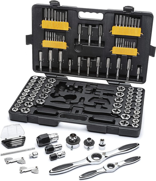 114 Piece GEARWRENCH Ratcheting Tap and Die Set | SAE & Metric | 82812