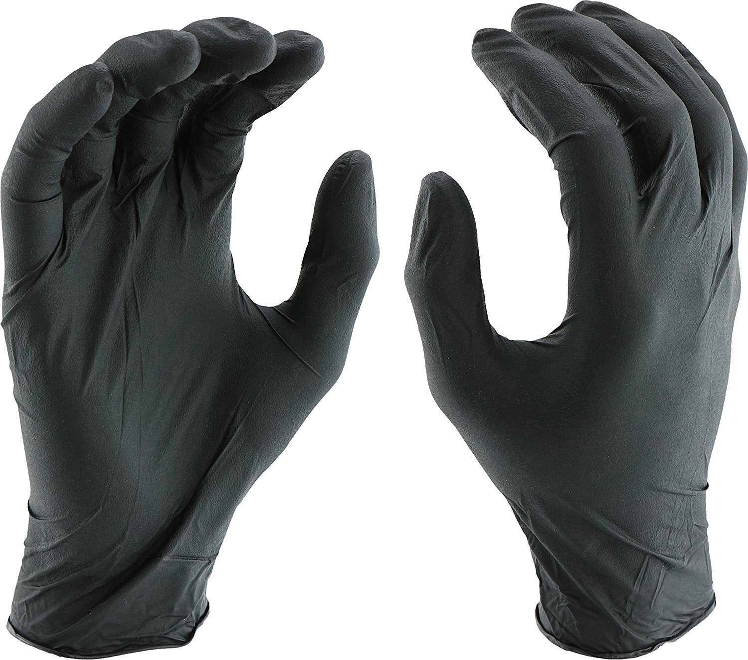 2920 West Chester Industrial Grade Powder-Free Nitrile Gloves - [Pack of 100] Medium, Silicone Free, Beaded Cuff, Ambidextrous PosiShield Gloves in Black